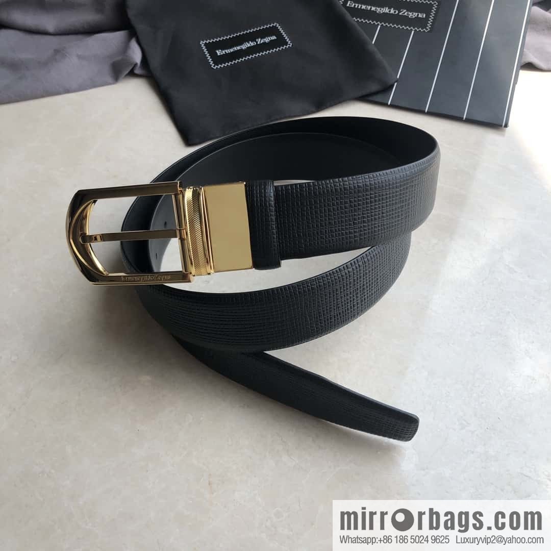 ZEGNA Zegna, men's business leisure rotating pin buckle imported first layer cowhide belt