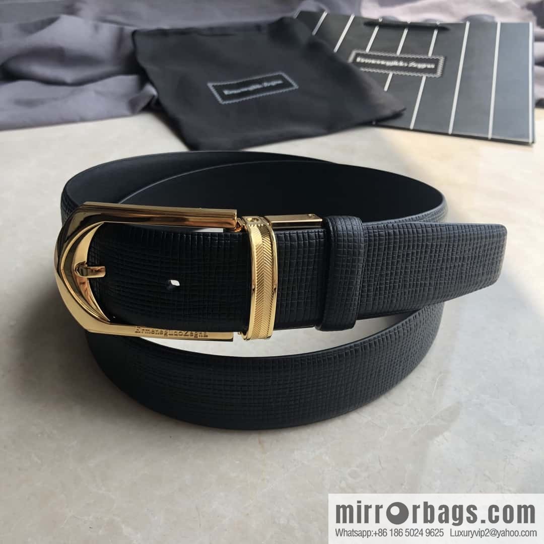 ZEGNA Zegna, men's business leisure rotating pin buckle imported first layer cowhide belt