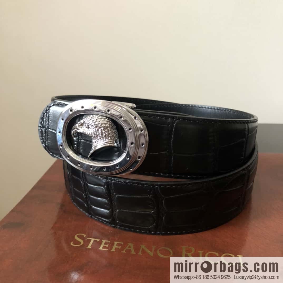 Stefano Ricci Stephen, Eagle Metal Buckle, Alligator Belt 3.8cm
