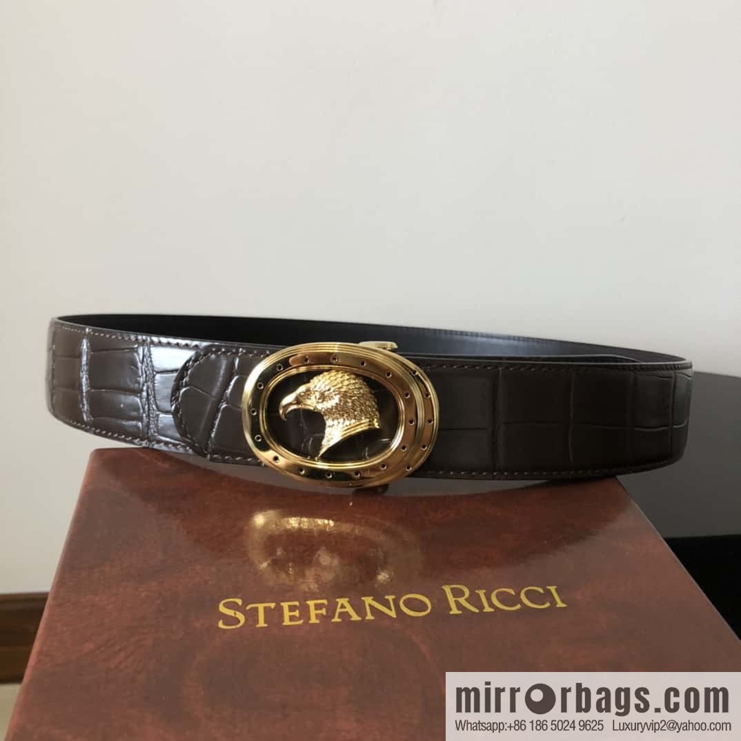 Stefano Ricci Stephen, Eagle Metal Buckle, Alligator Belt 3.8cm