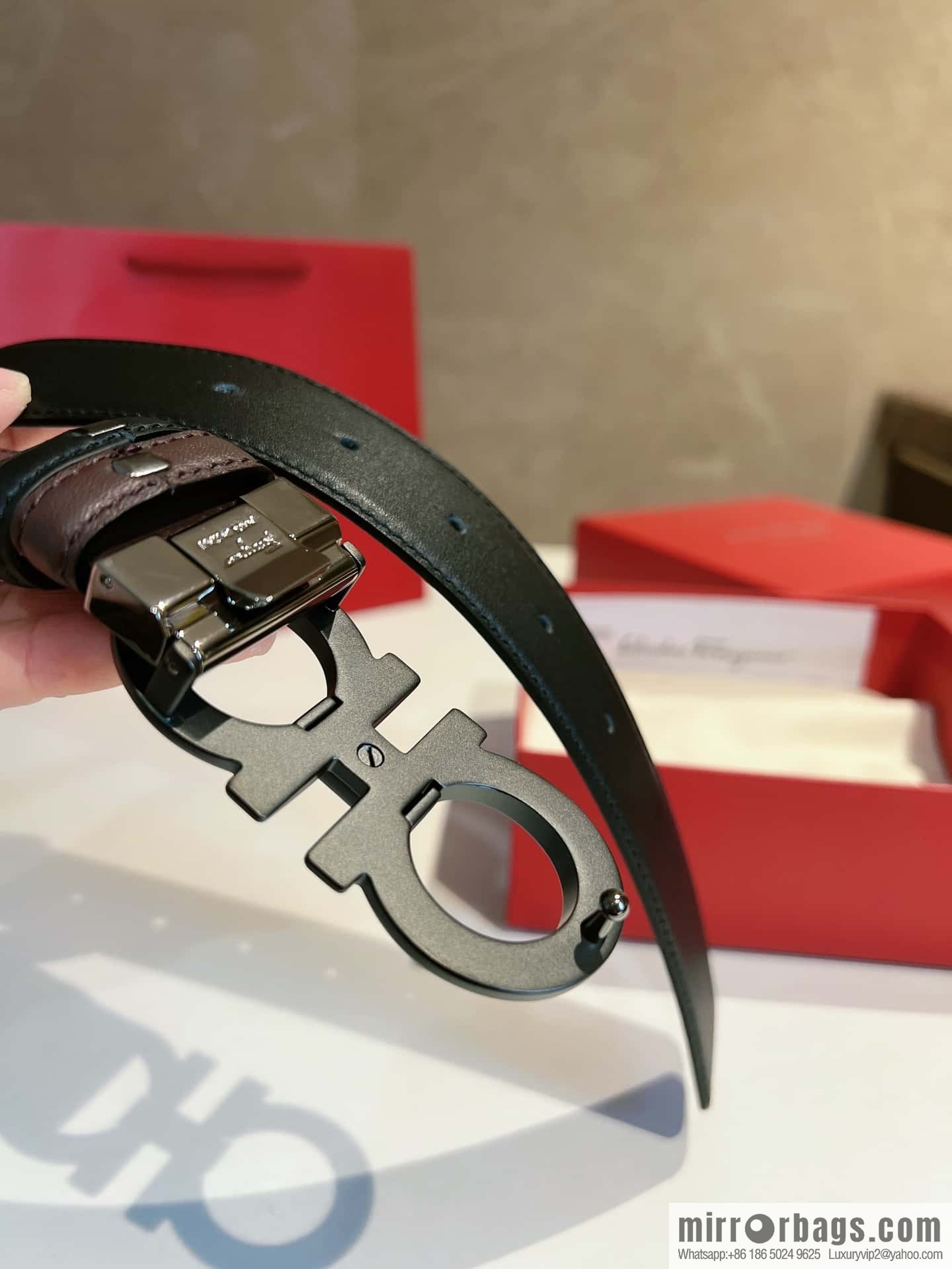 Ferragamo 2022 latest style business elite men's 3.5cm belt