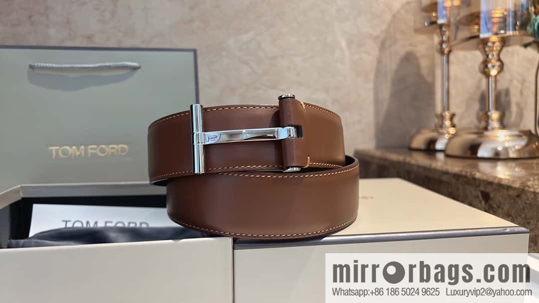 TOMFORD Tom Ford Men's T-Buckle Double-Sided Belt 4.0cm