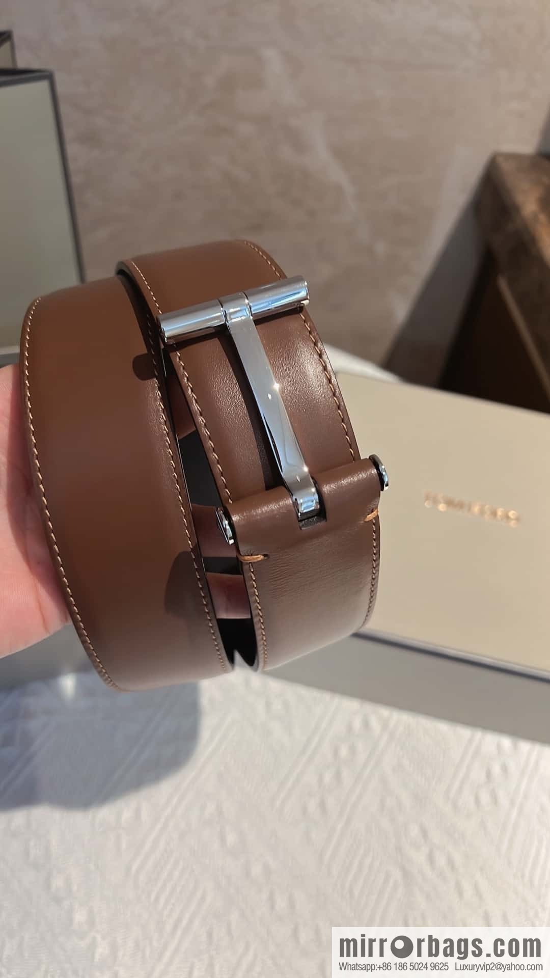 TOMFORD Tom Ford Men's T-Buckle Double-Sided Belt 4.0cm