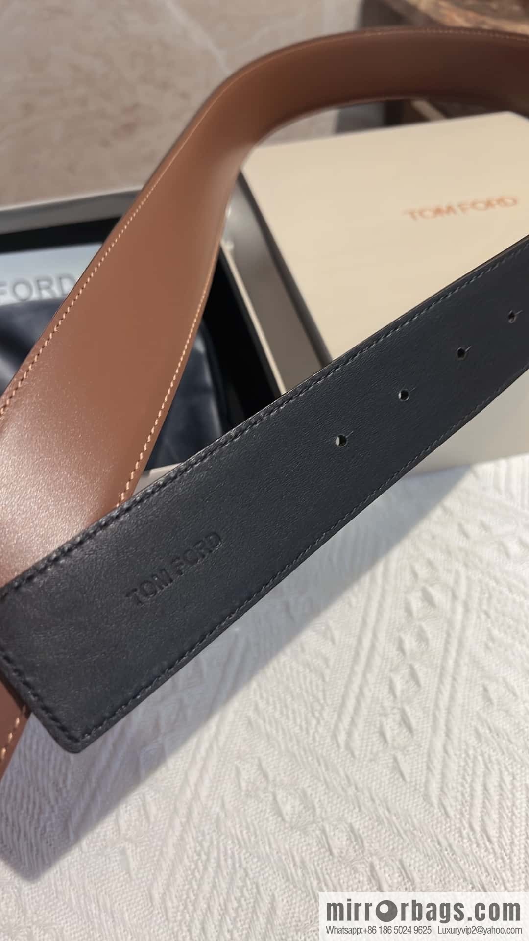 TOMFORD Tom Ford Men's T-Buckle Double-Sided Belt 4.0cm