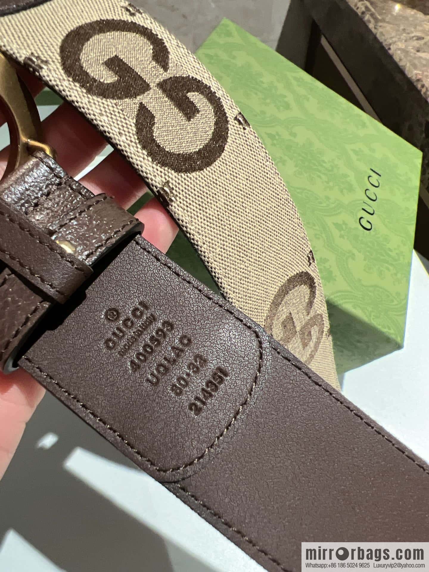GUCCI Gucci, double G letter interwoven pattern buckle wide version belt 4cm wide