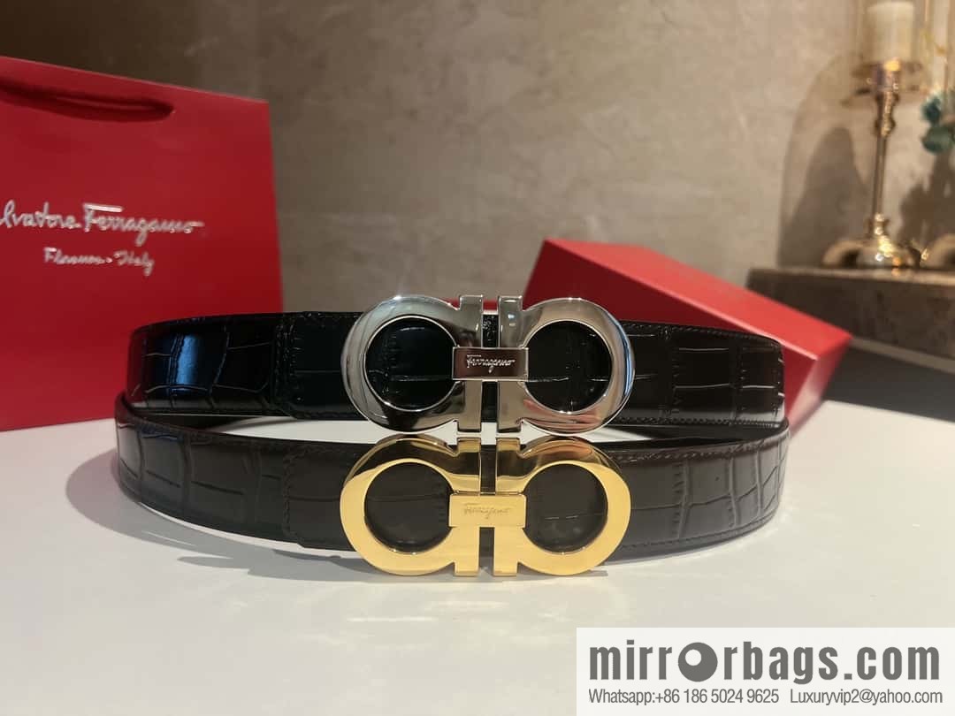 Ferragamo Ferragamo, imported cowhide belt 3.5cm