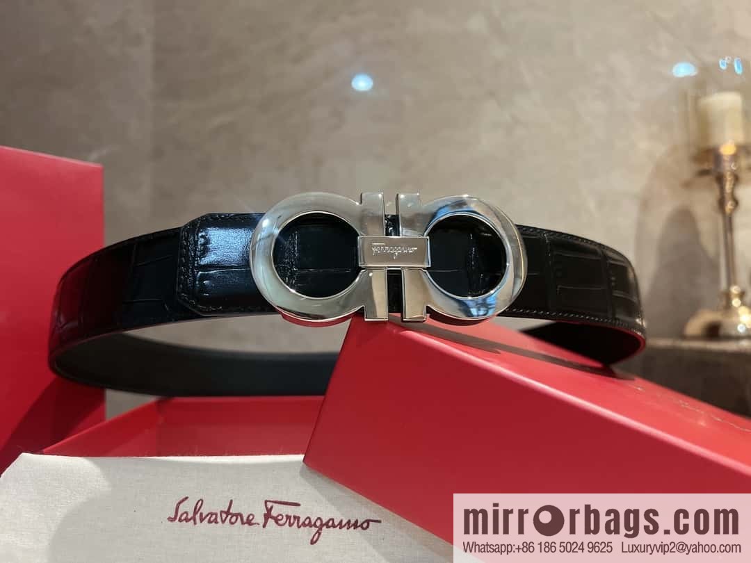 Ferragamo Ferragamo, imported cowhide belt 3.5cm