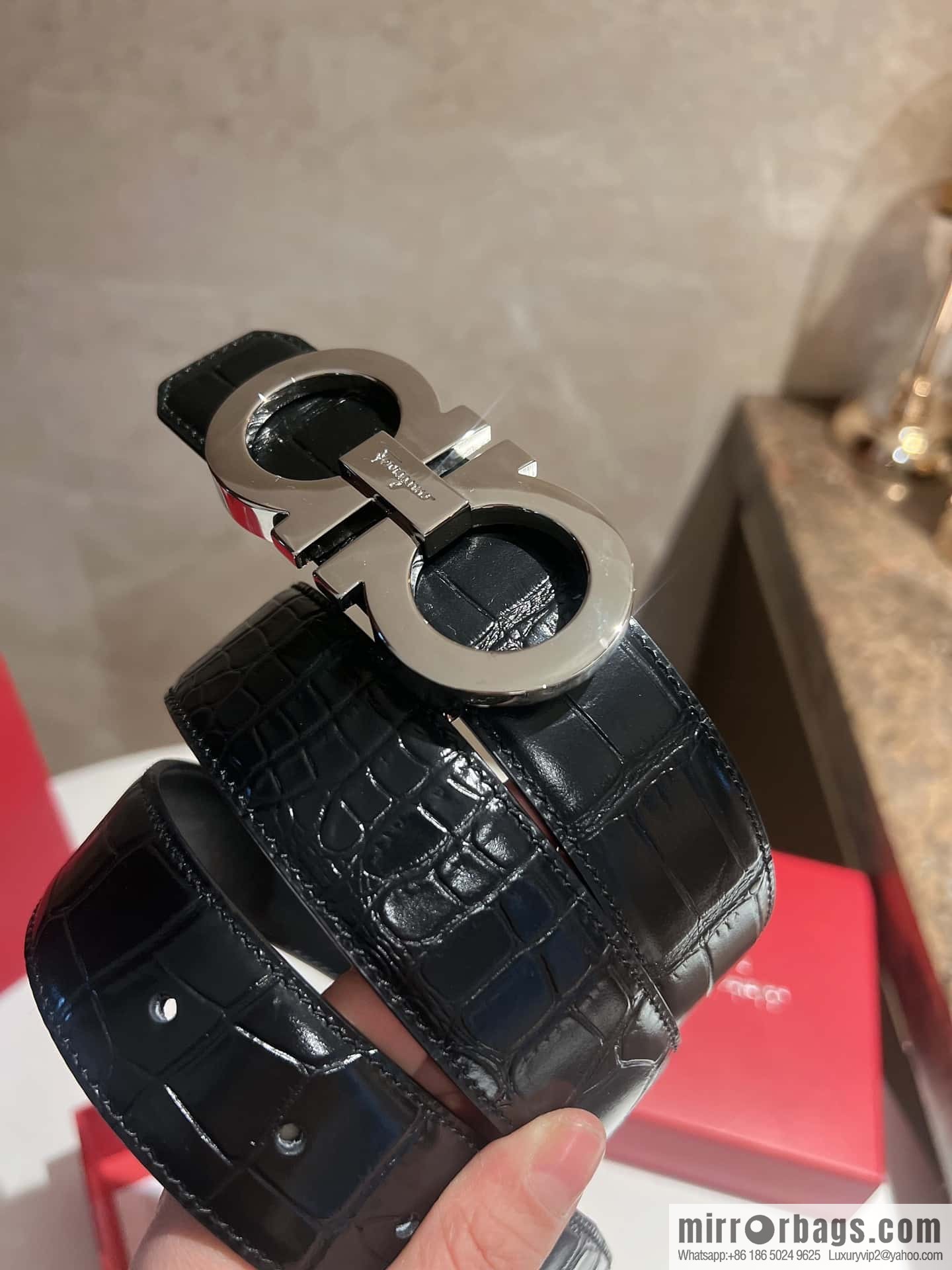 Ferragamo Ferragamo, imported cowhide belt 3.5cm