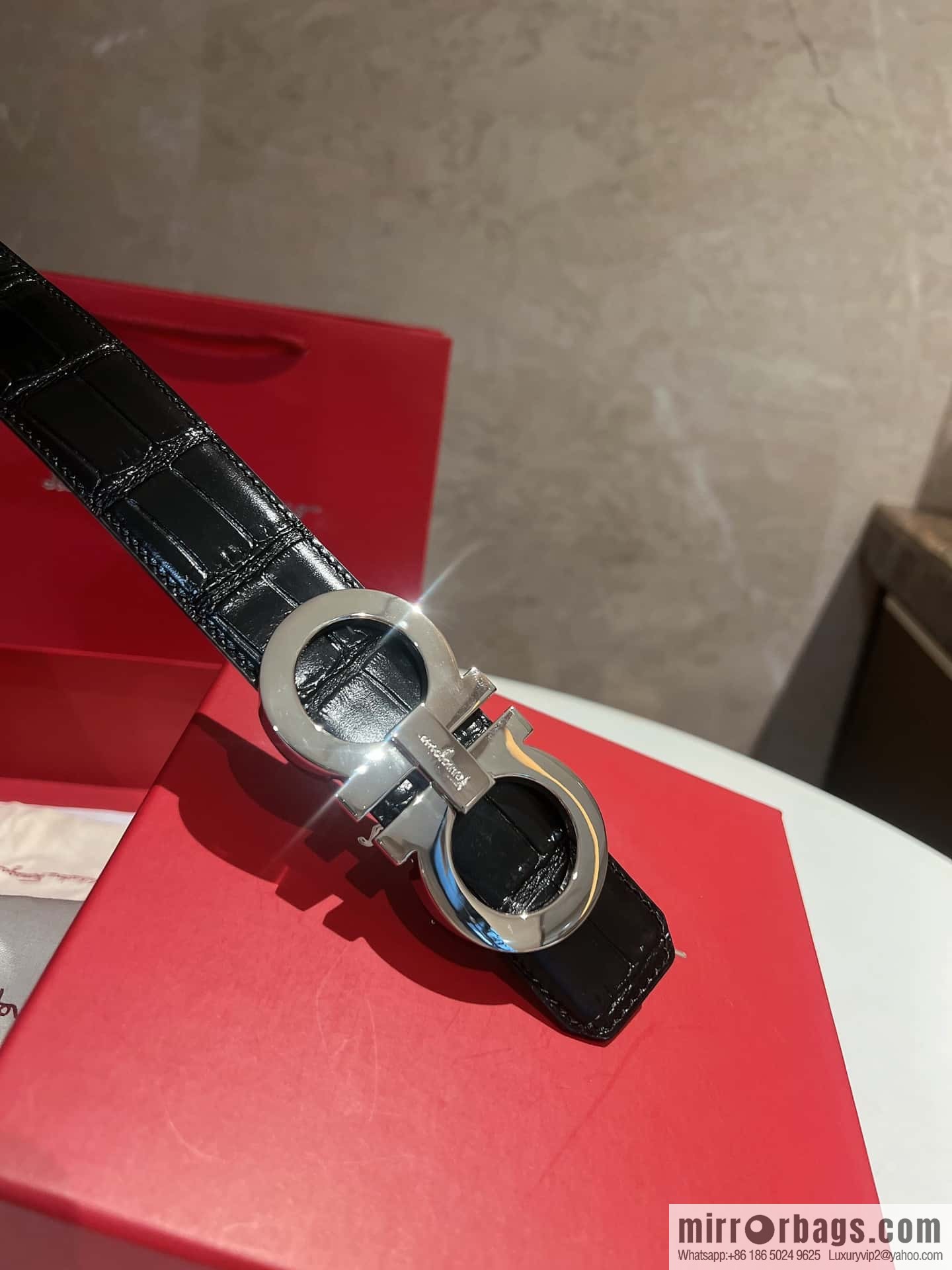 Ferragamo Ferragamo, imported cowhide belt 3.5cm