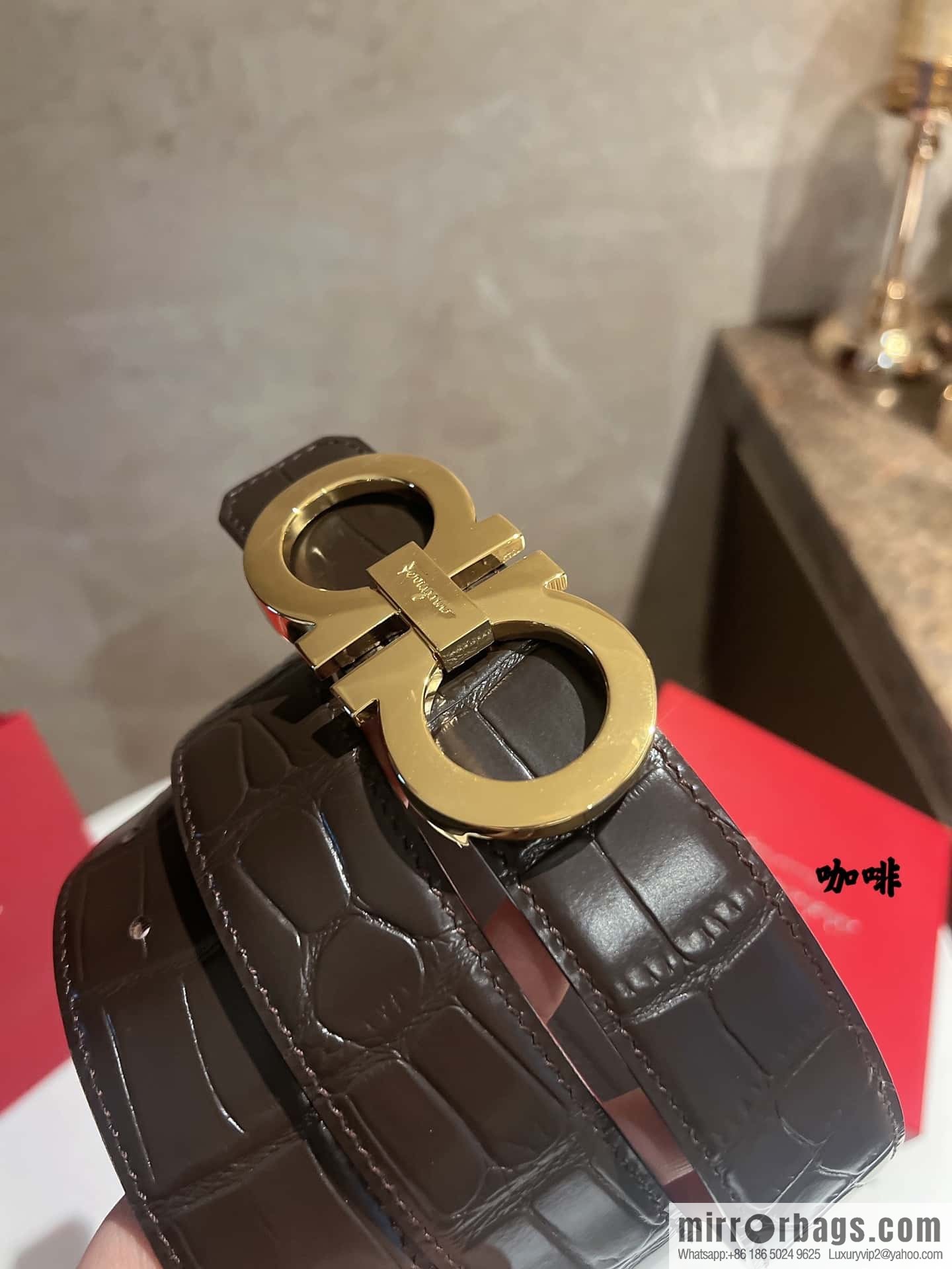 Ferragamo Ferragamo, imported cowhide belt 3.5cm