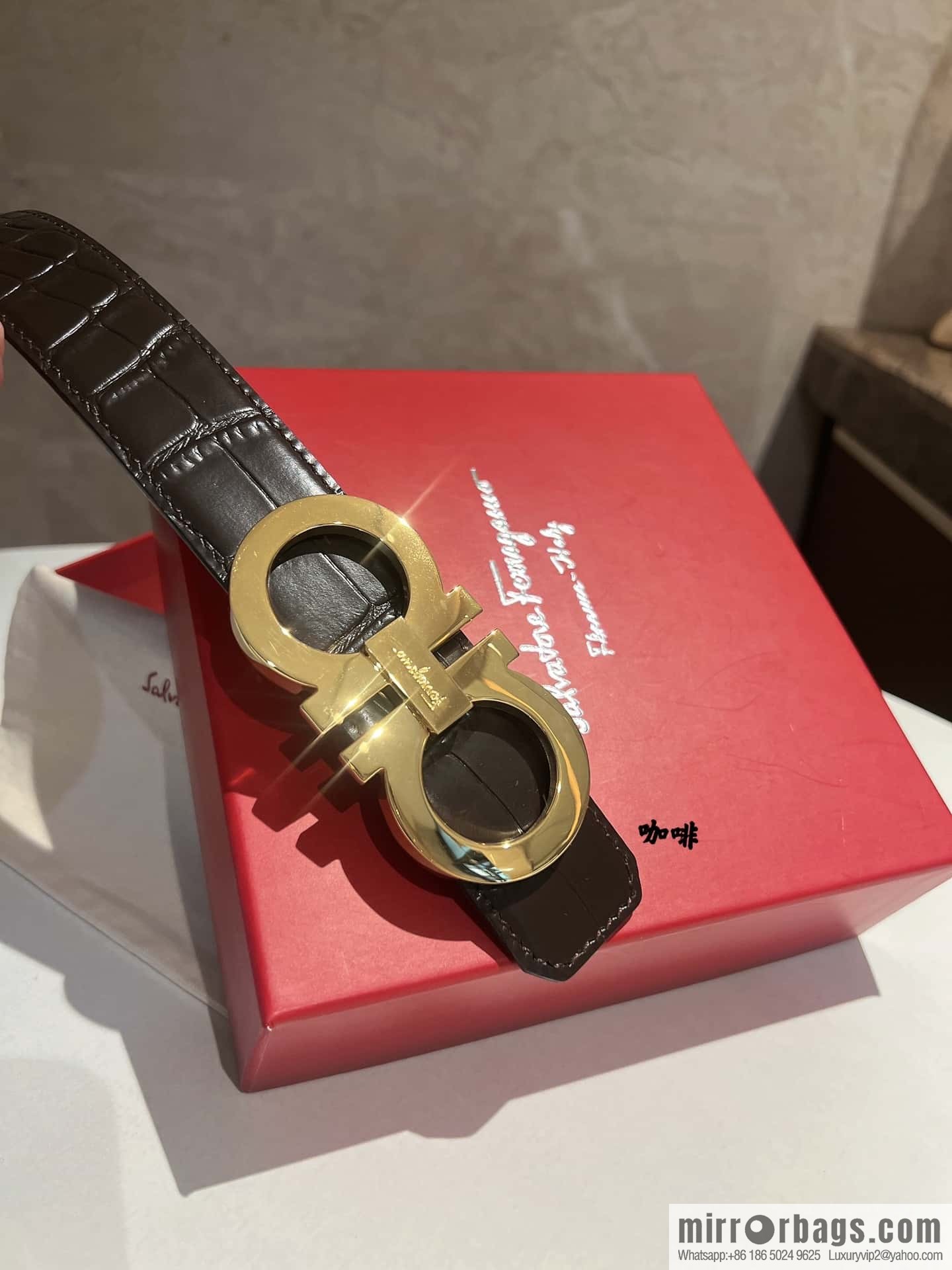 Ferragamo Ferragamo, imported cowhide belt 3.5cm