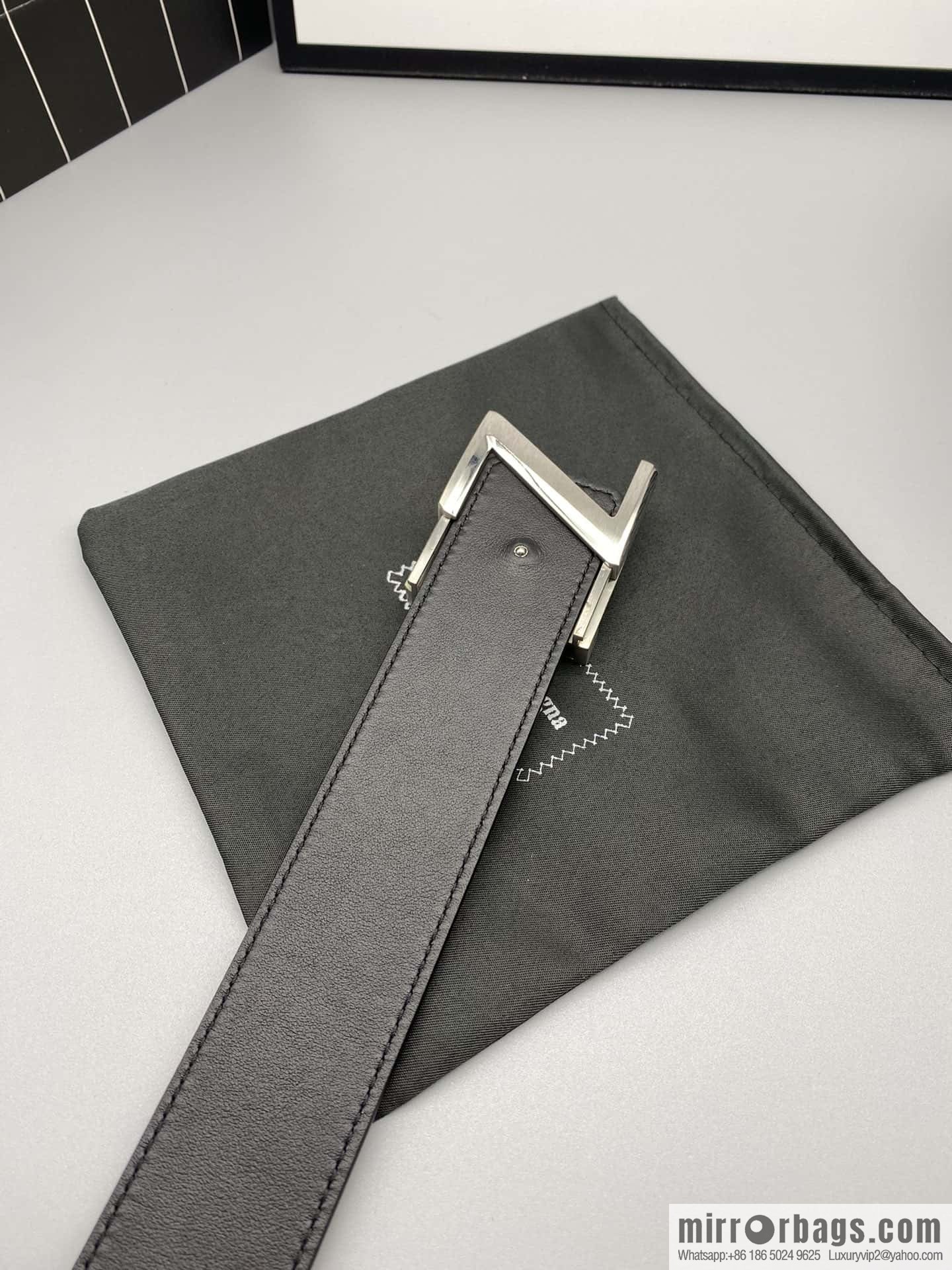 ZEGNA Zegna, stainless steel hardware Z push buckle, double-sided cowhide belt 4.0CM