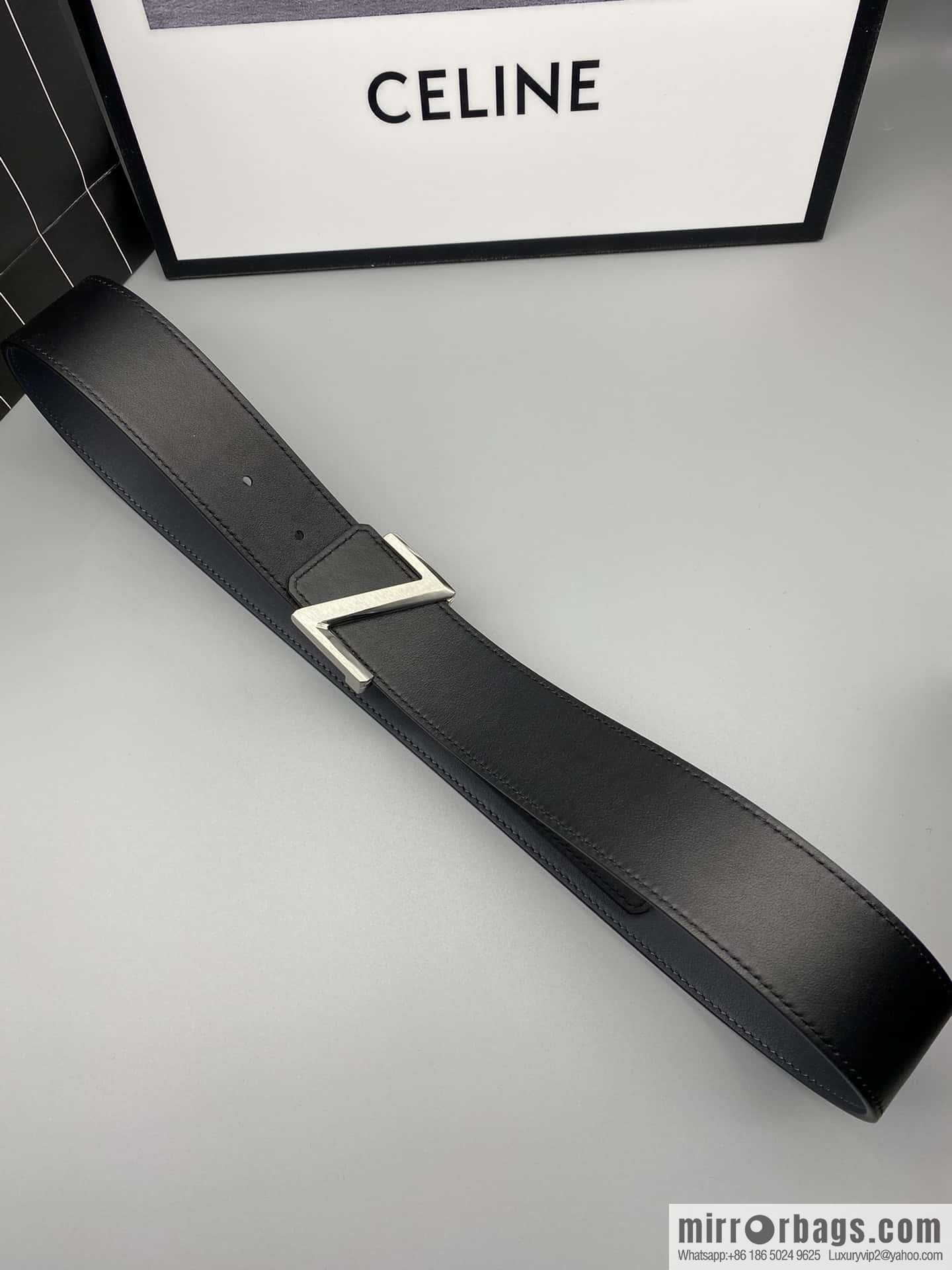 ZEGNA Zegna, stainless steel hardware Z push buckle, double-sided cowhide belt 4.0CM