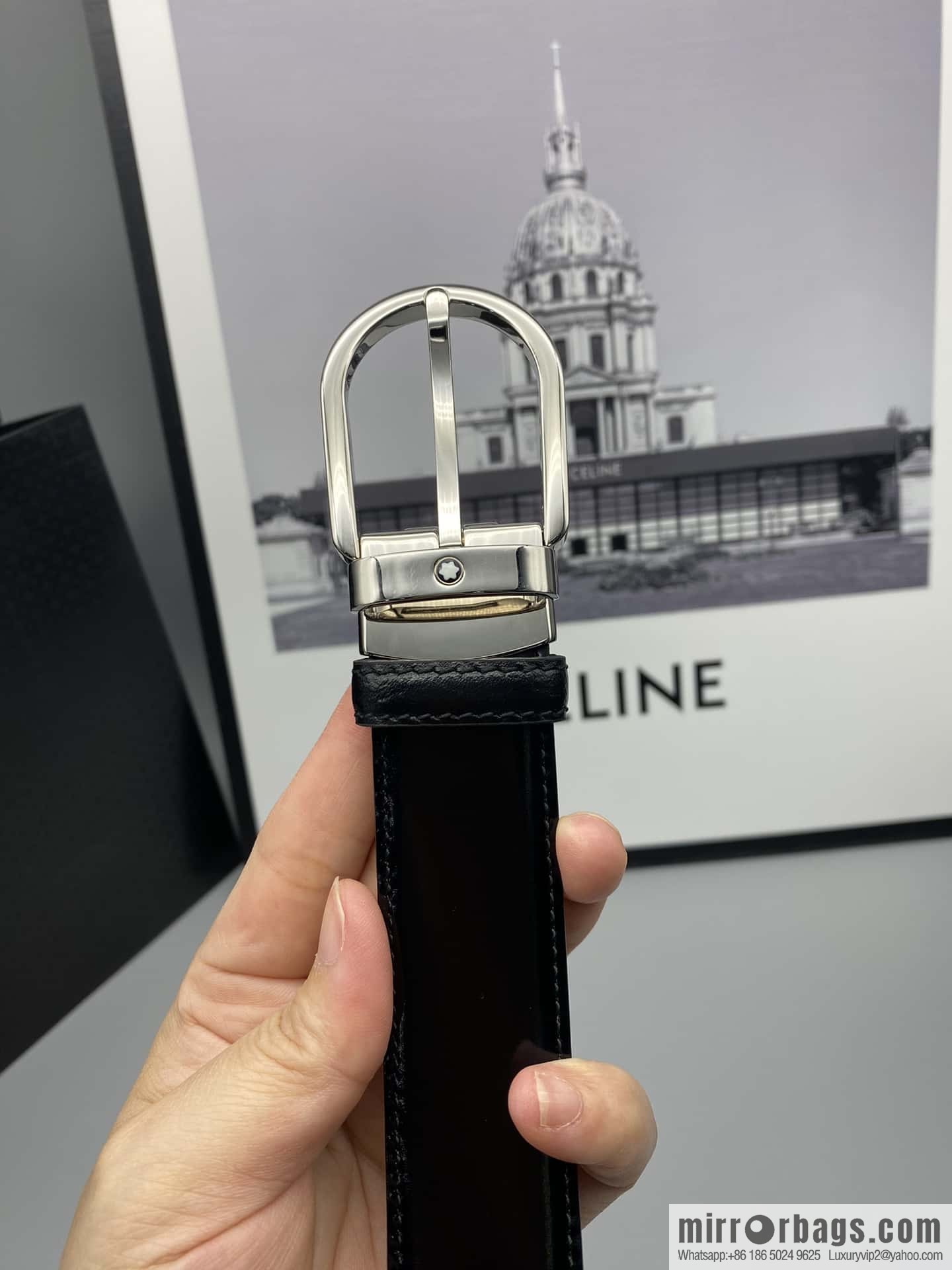 MONTBLANC Montblanc, pin metal, men's belt width: 3.0