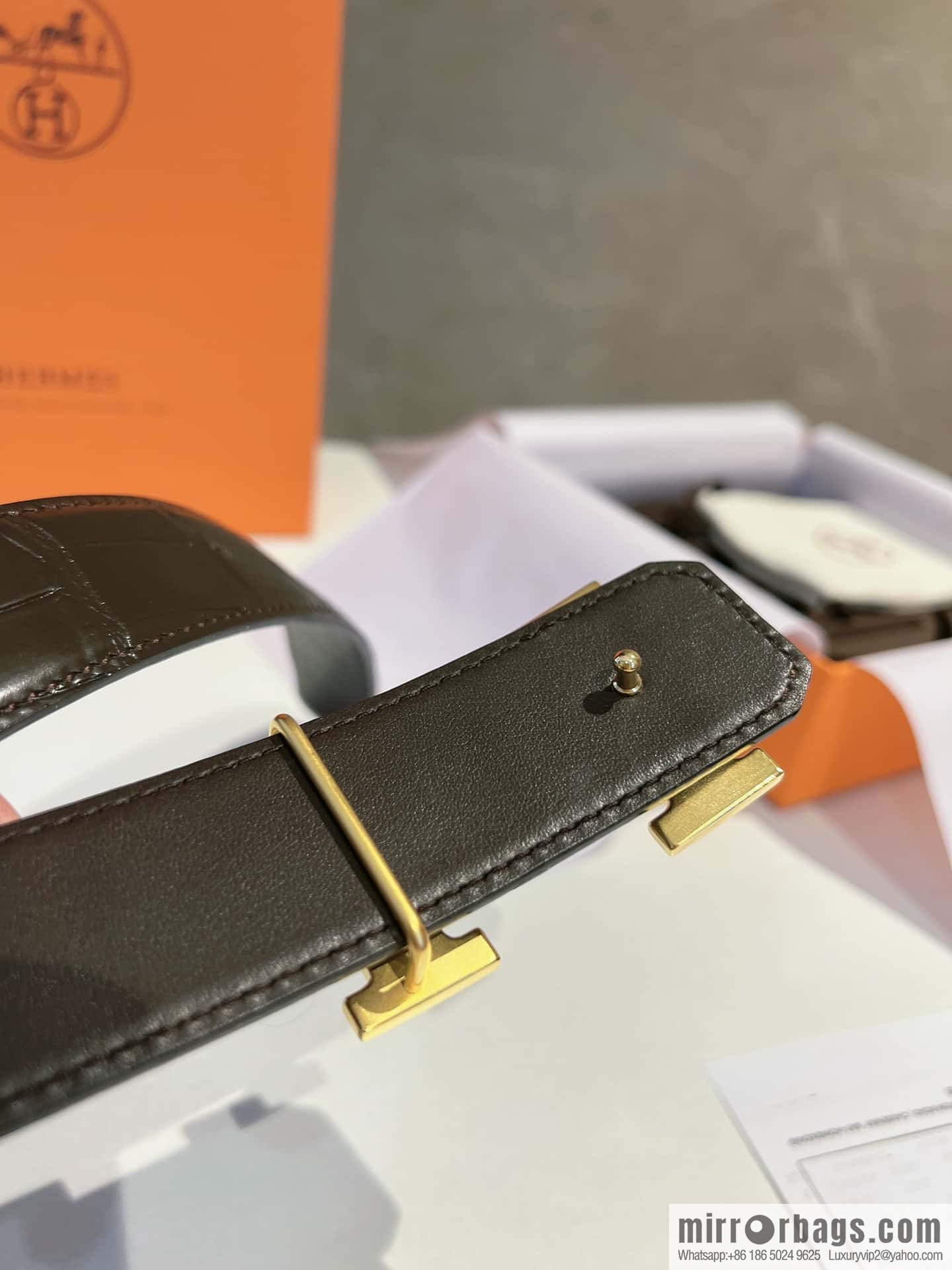 Hermes, stainless steel with Austrian crystal diamonds and resin 35mm belt