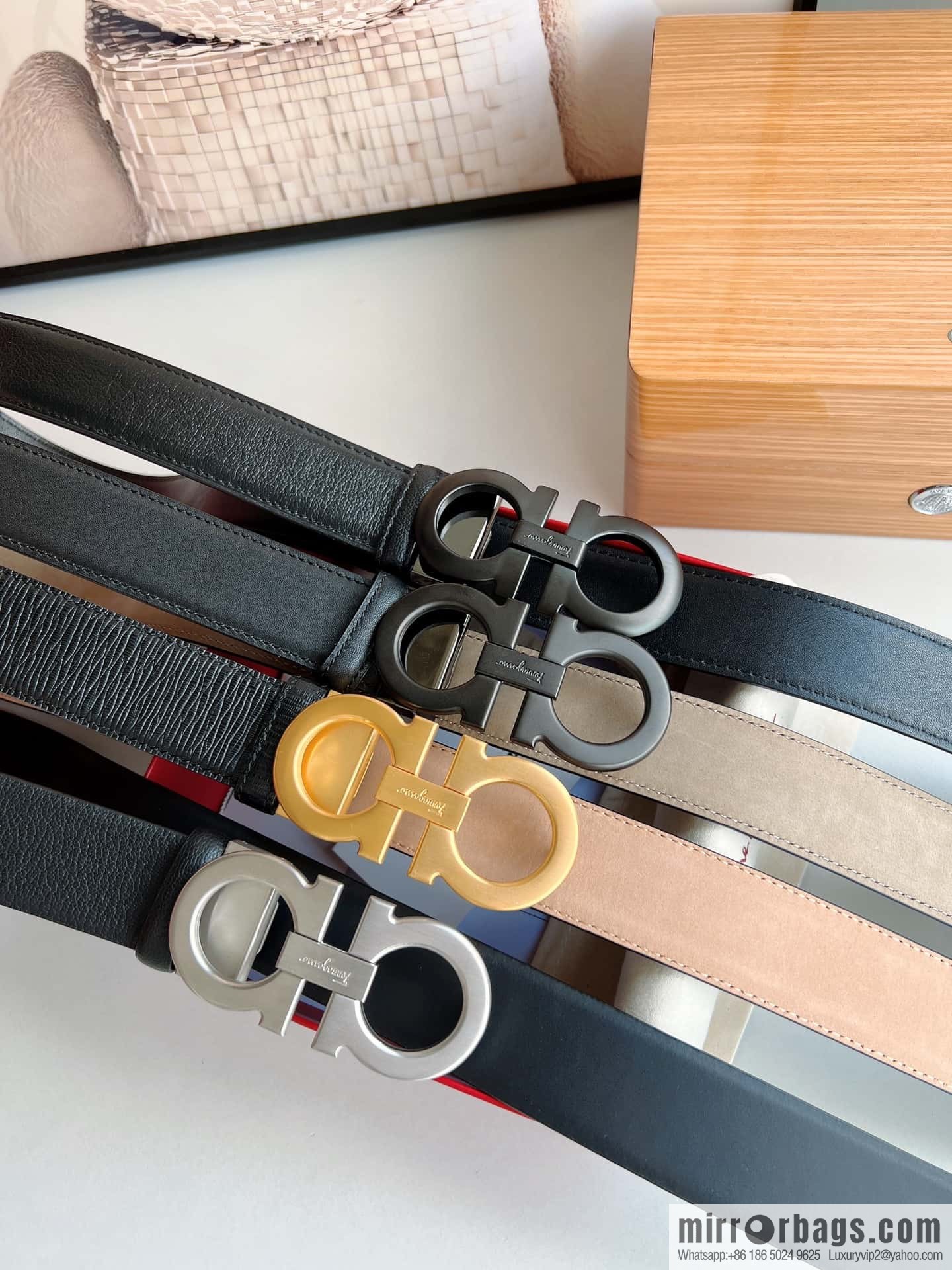 Ferragamo 2022 latest style men's business belt 3.5cm