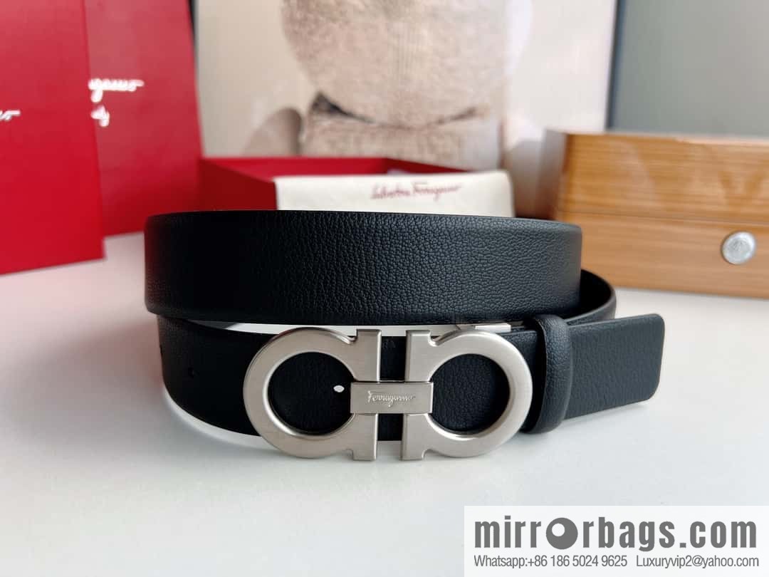 Ferragamo 2022 latest style men's business belt 3.5cm