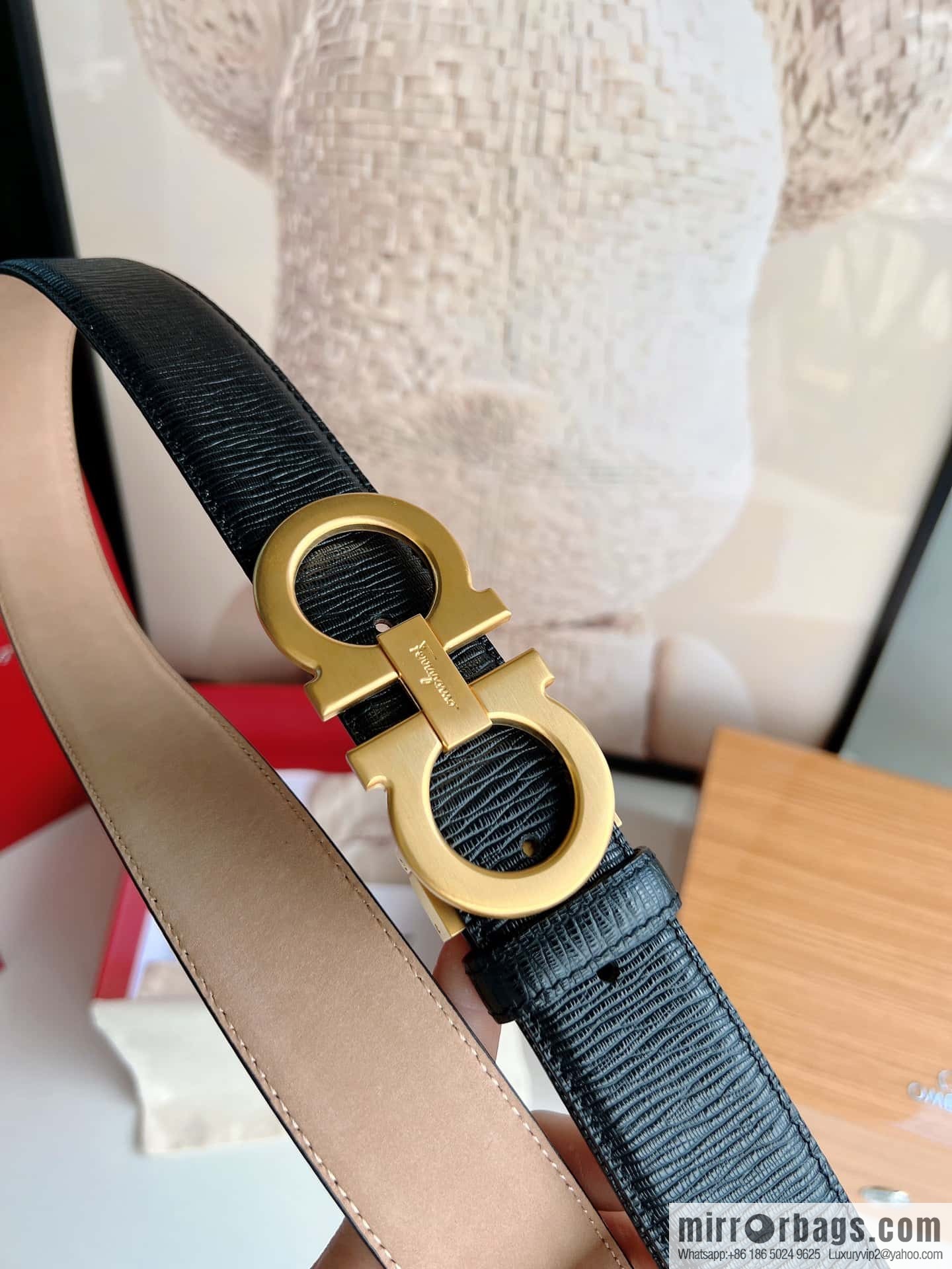Ferragamo 2022 latest style men's business belt 3.5cm