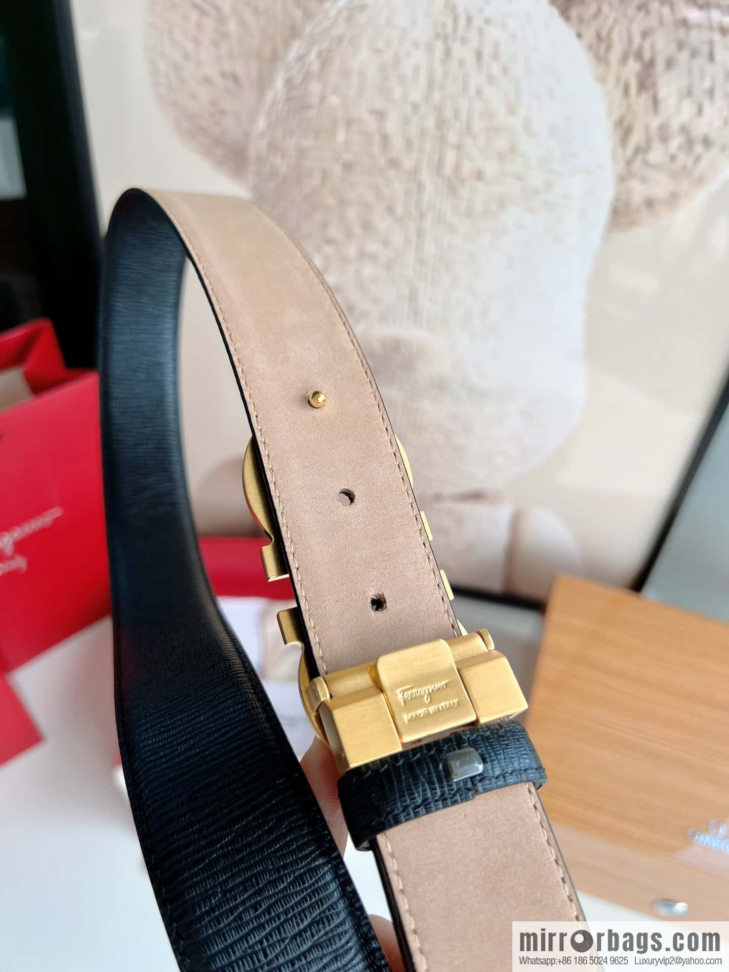 Ferragamo 2022 latest style men's business belt 3.5cm