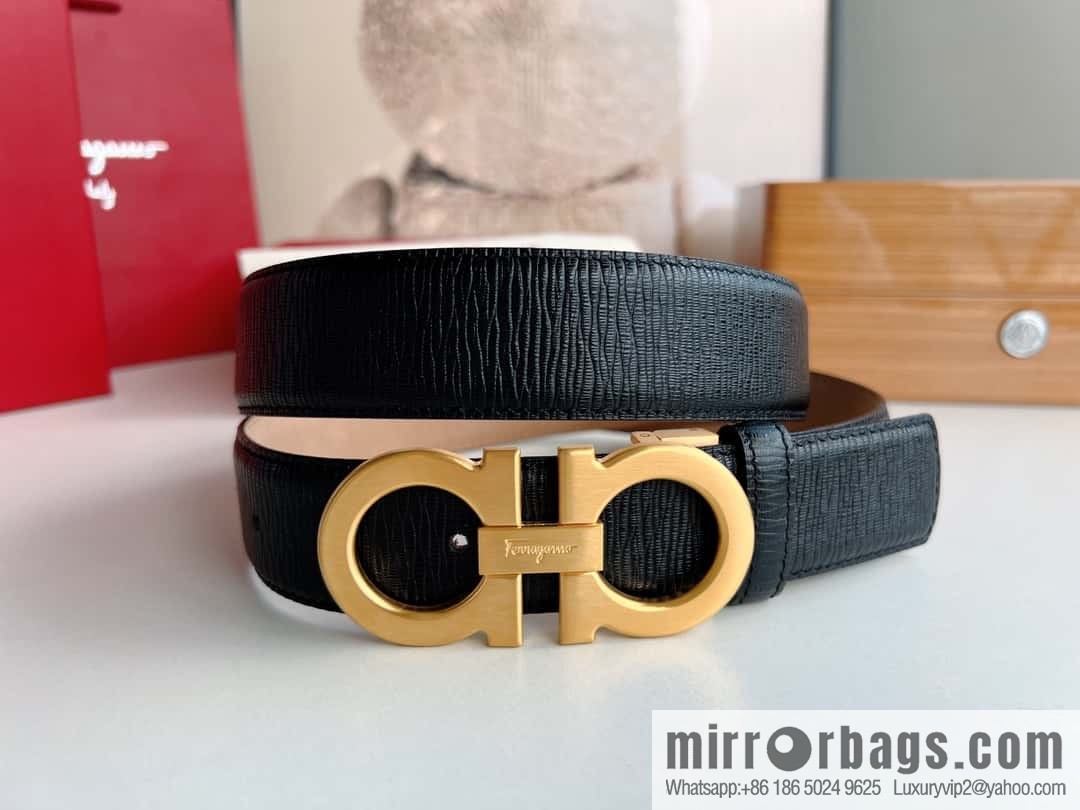 Ferragamo 2022 latest style men's business belt 3.5cm