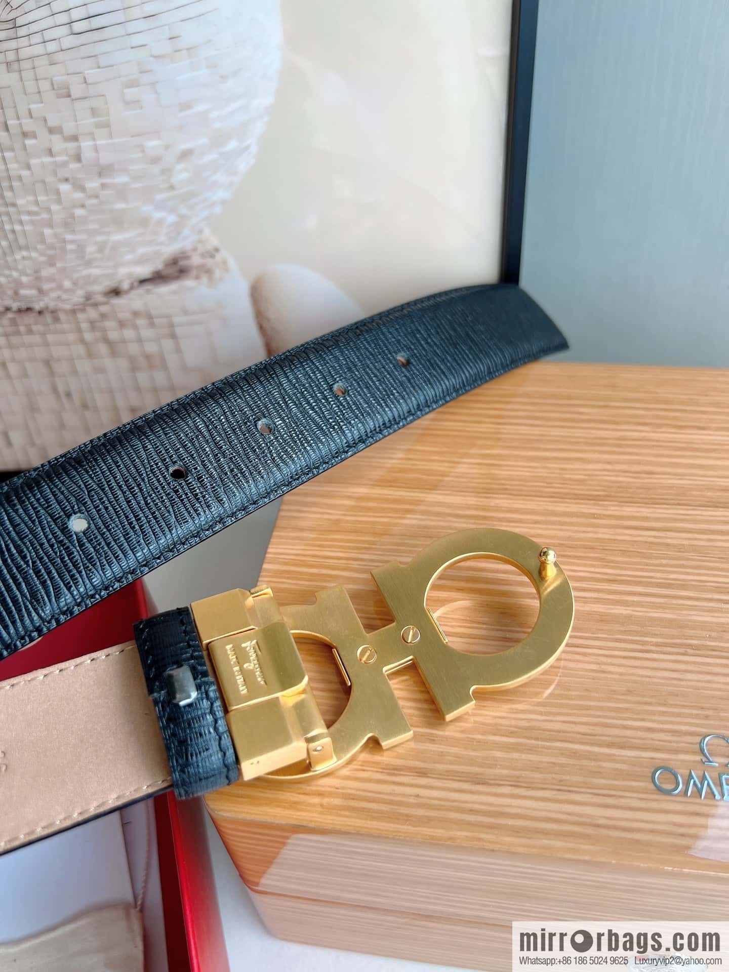 Ferragamo 2022 latest style men's business belt 3.5cm