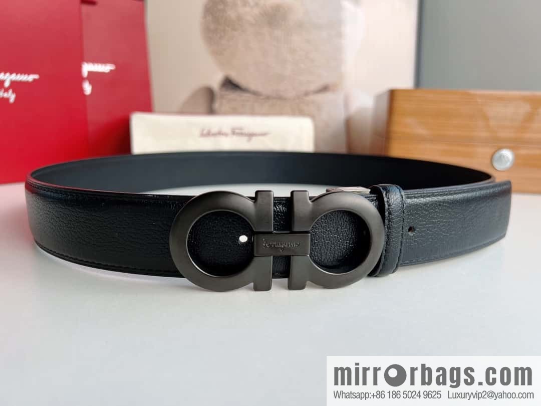 Ferragamo 2022 latest style men's business belt 3.5cm