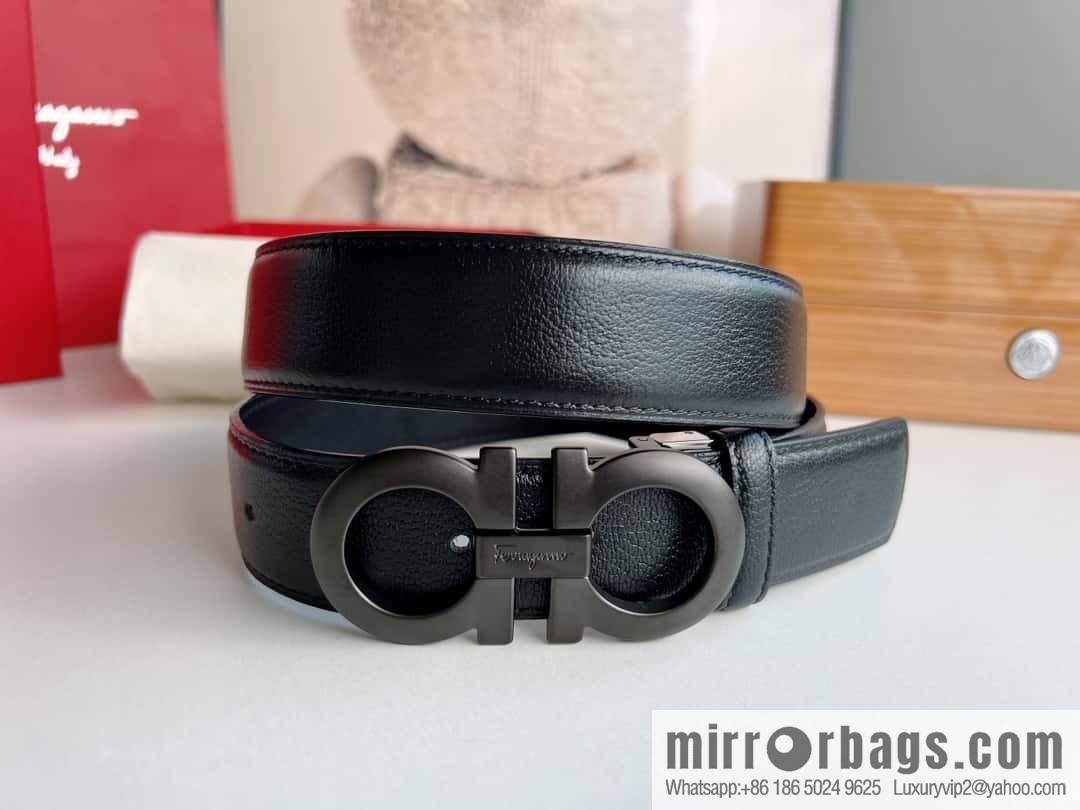 Ferragamo 2022 latest style men's business belt 3.5cm