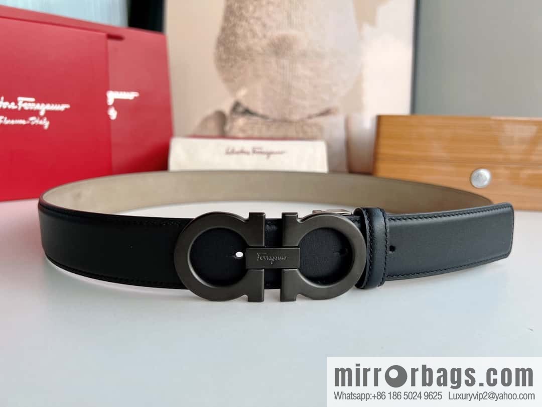 Ferragamo 2022 latest style men's business belt 3.5cm