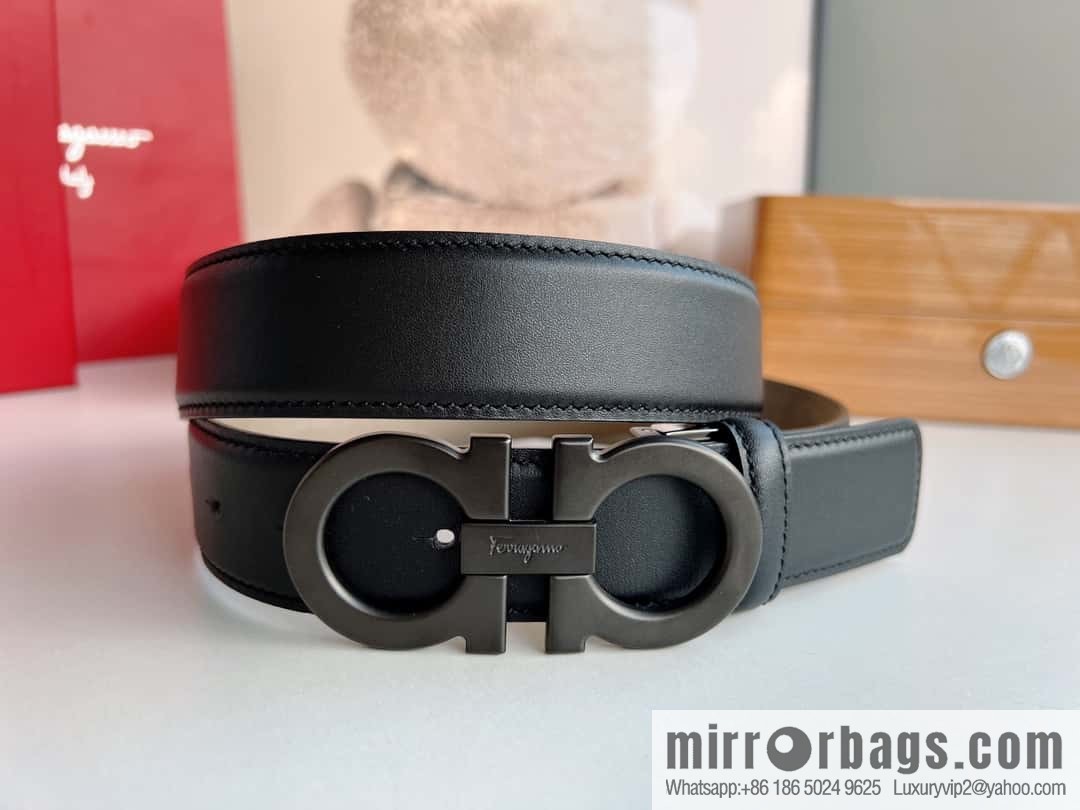 Ferragamo 2022 latest style men's business belt 3.5cm