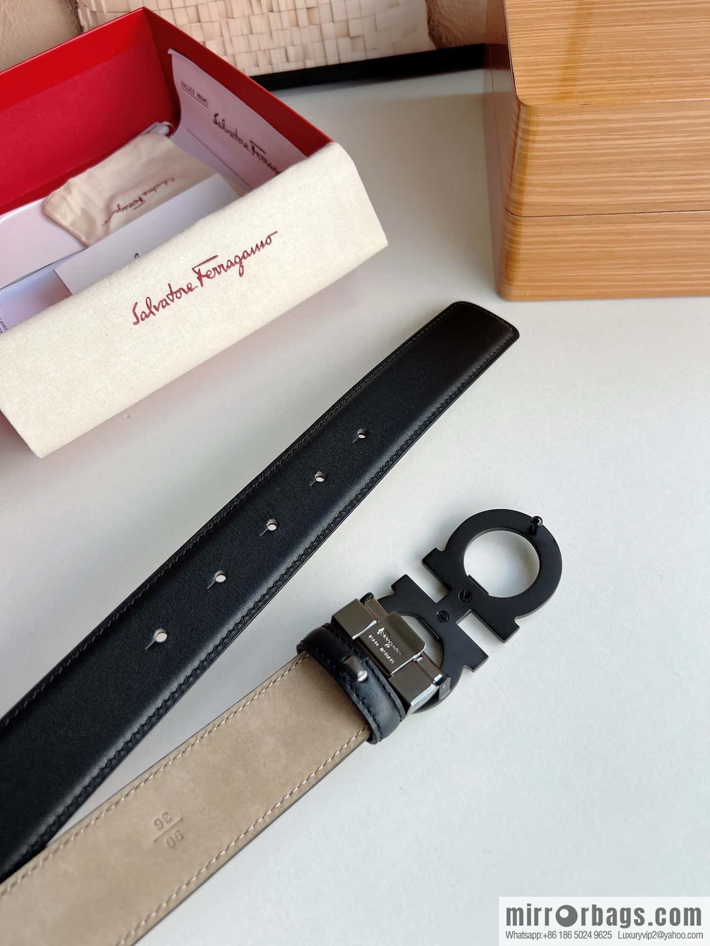 Ferragamo 2022 latest style men's business belt 3.5cm