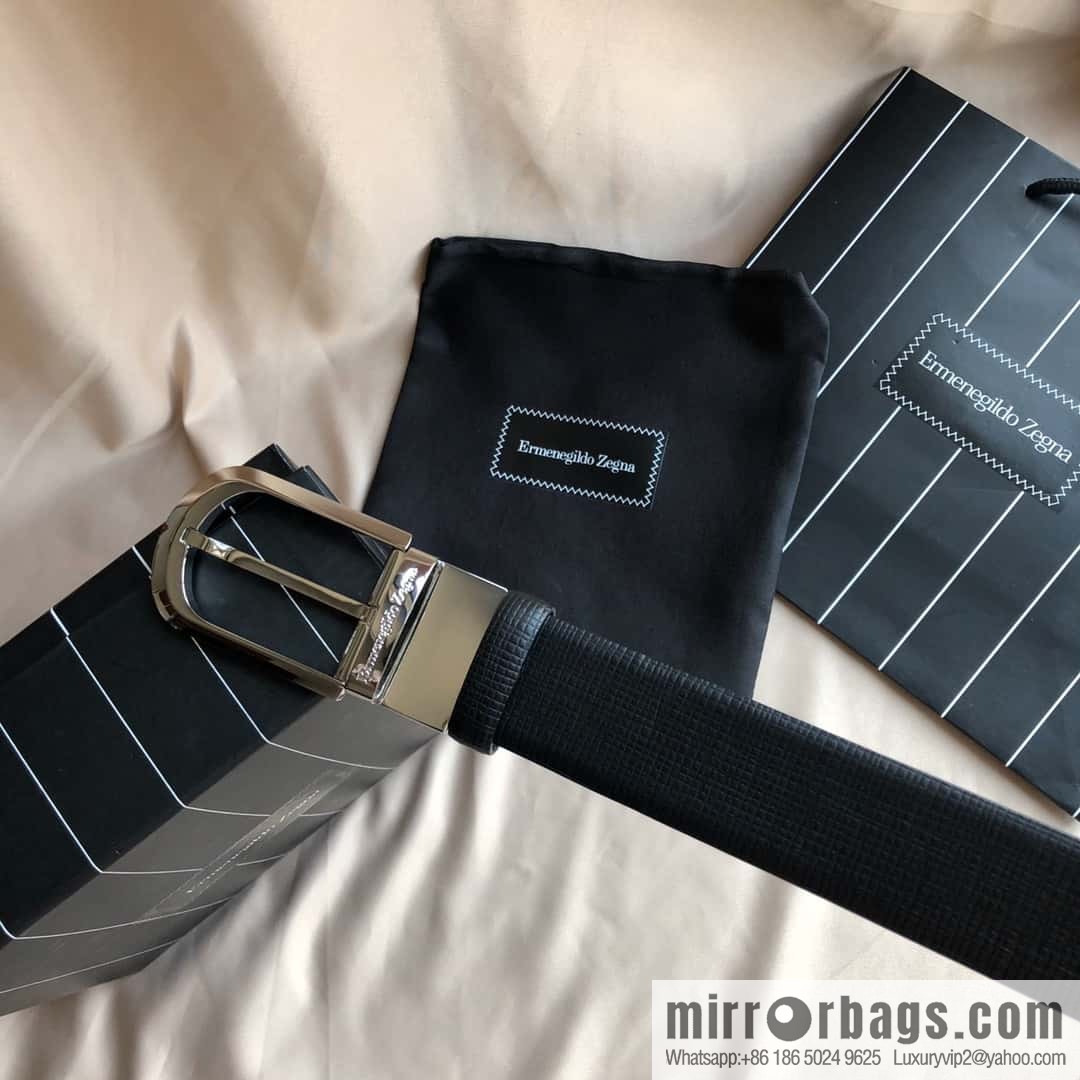 ZEGNA Zegna, men's business leisure rotating pin buckle imported first layer cowhide belt