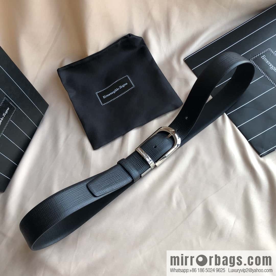 ZEGNA Zegna, men's business leisure rotating pin buckle imported first layer cowhide belt