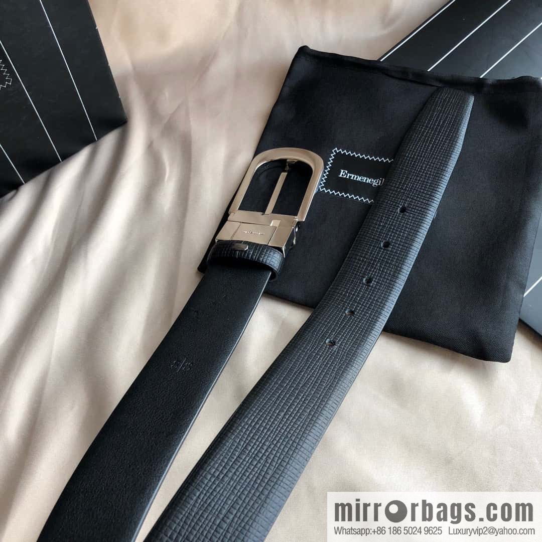 ZEGNA Zegna, men's business leisure rotating pin buckle imported first layer cowhide belt