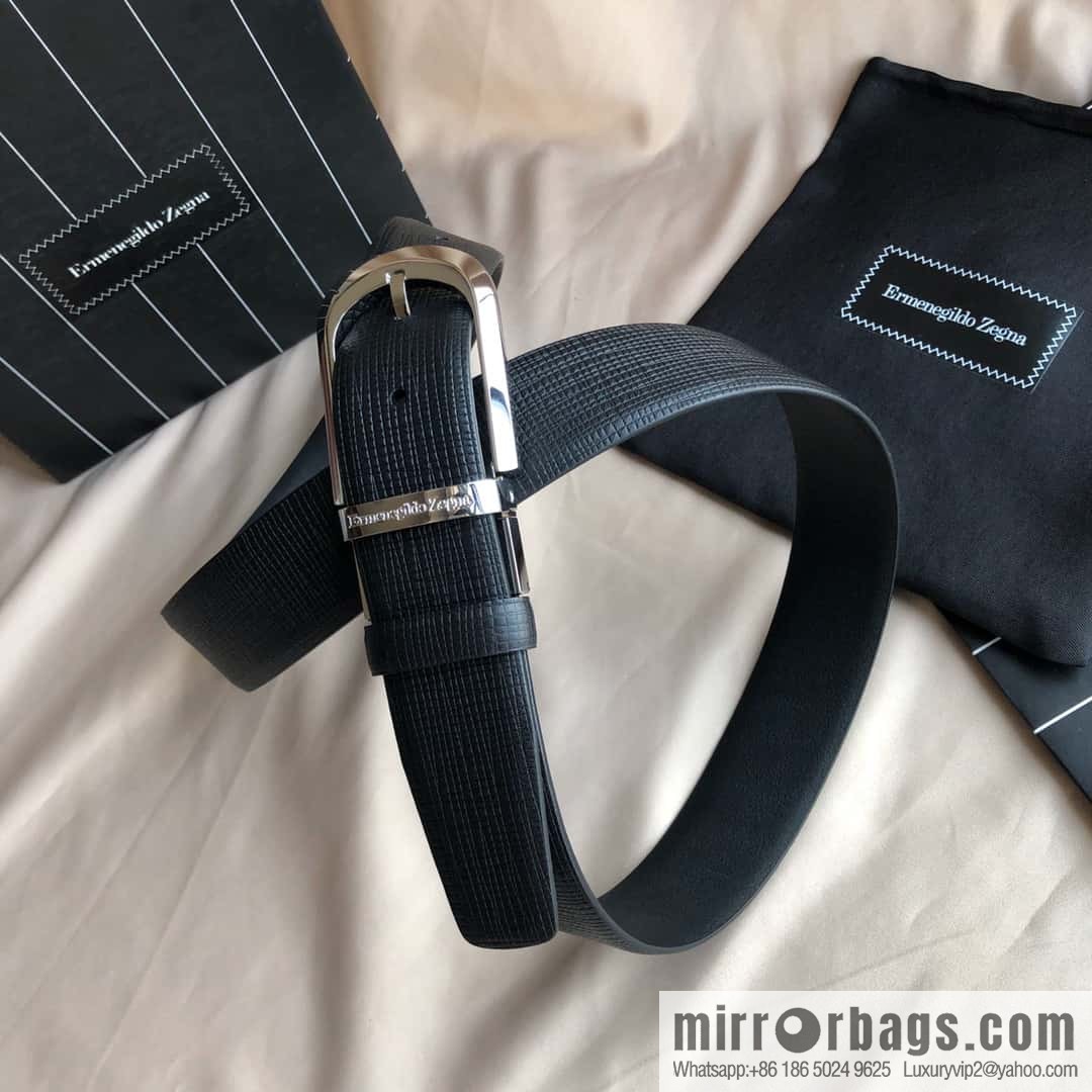 ZEGNA Zegna, men's business leisure rotating pin buckle imported first layer cowhide belt