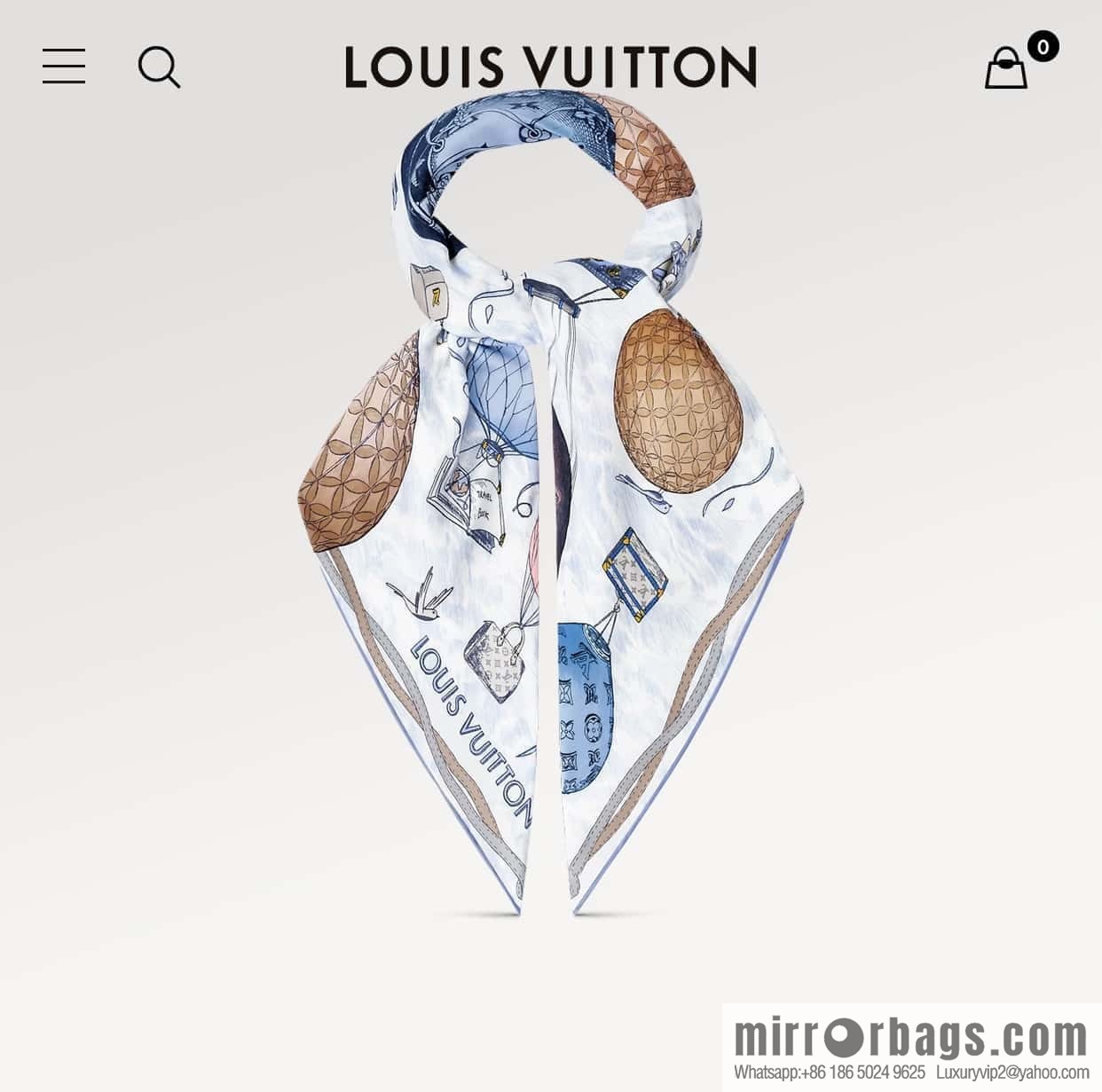 LV Up and Away Silk Scarf