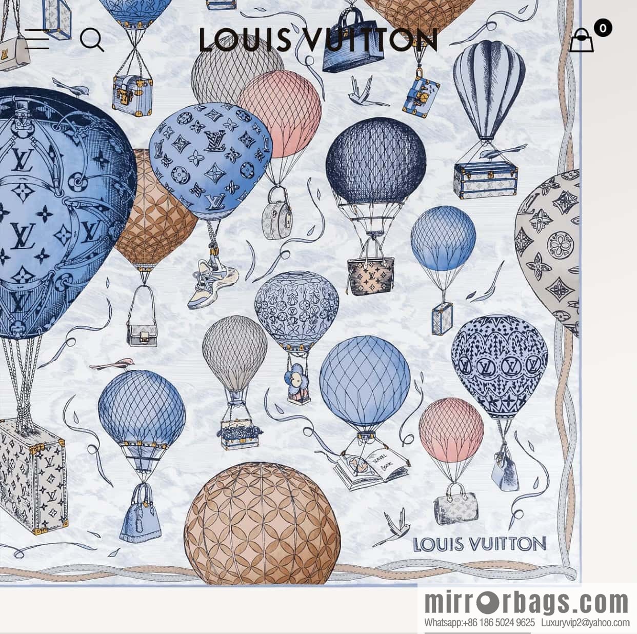 LV Up and Away Silk Scarf