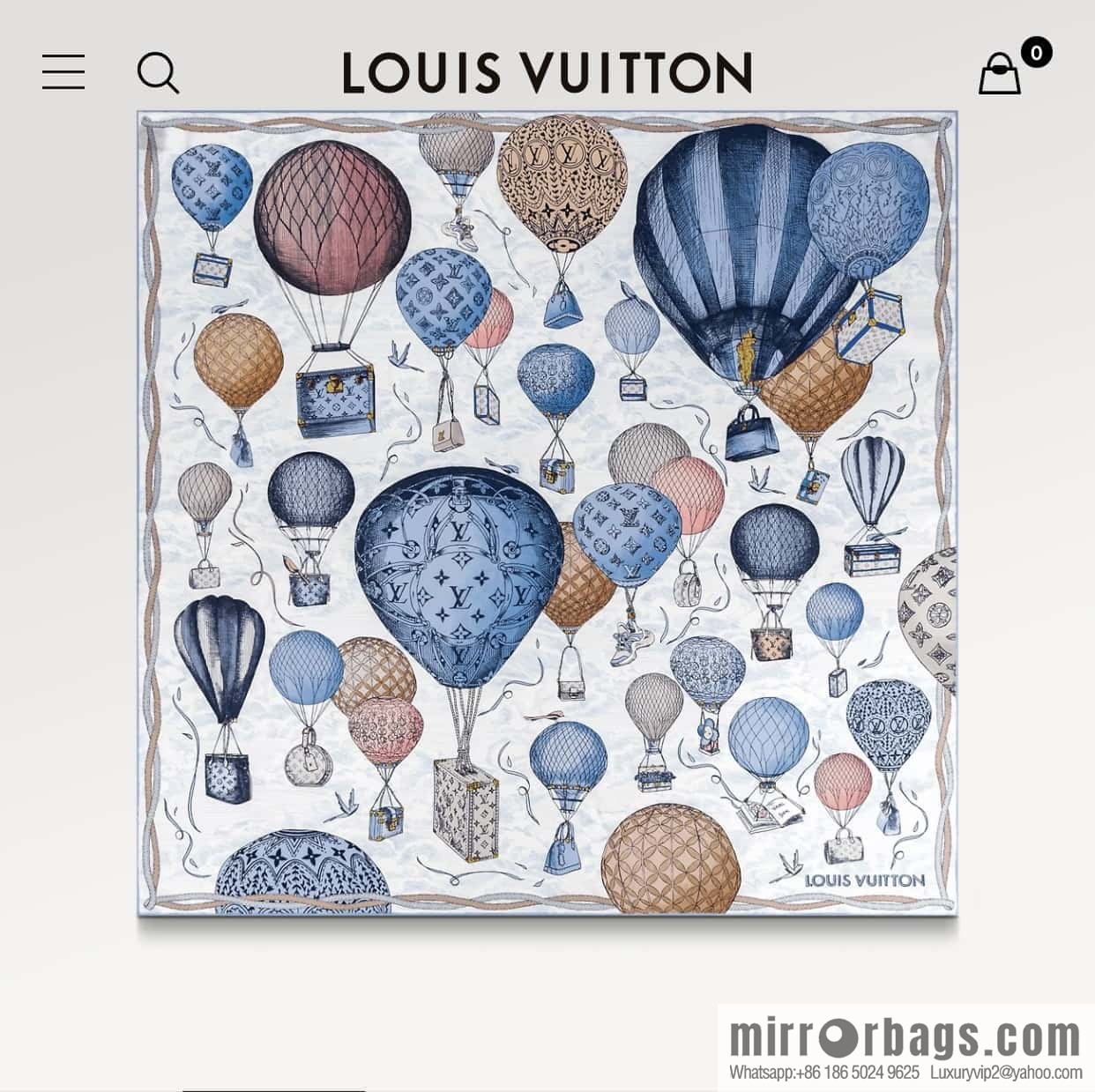 LV Up and Away Silk Scarf
