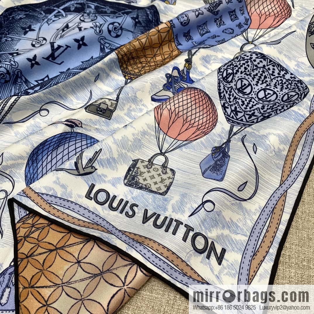LV Up and Away Silk Scarf