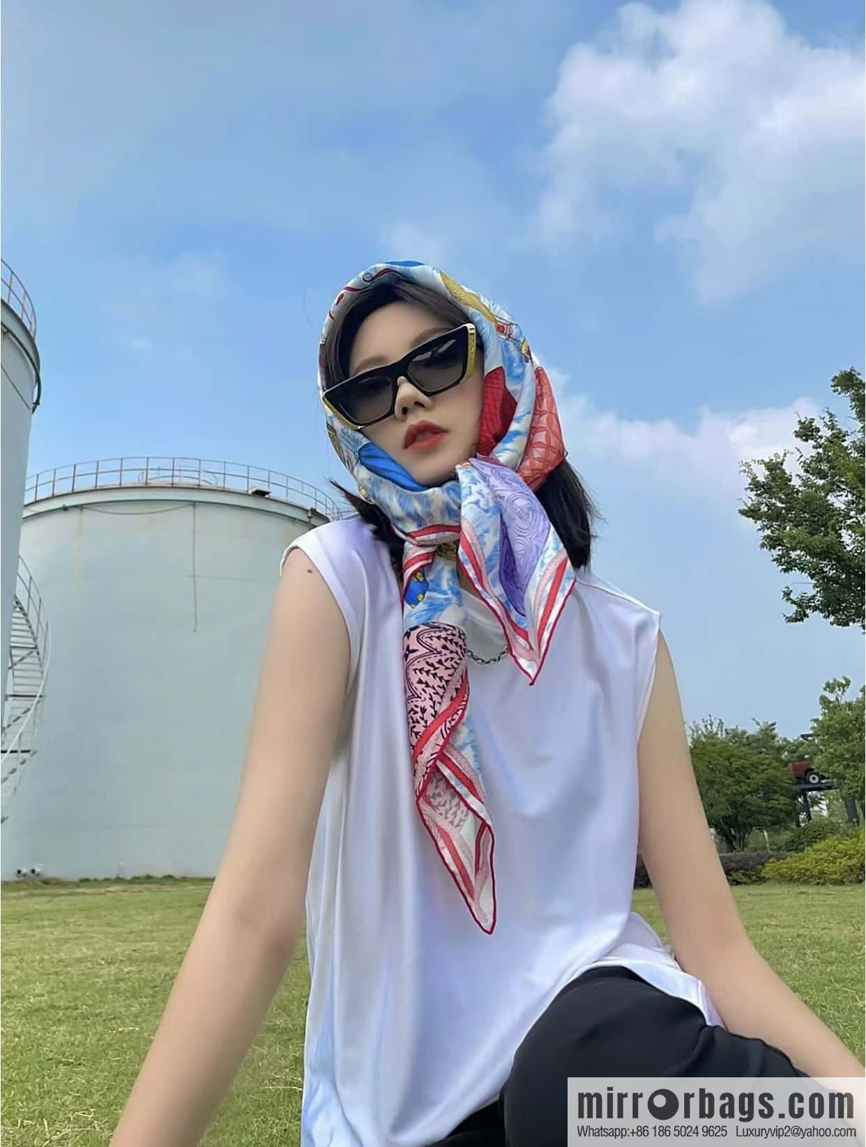 LV Up and Away Silk Scarf