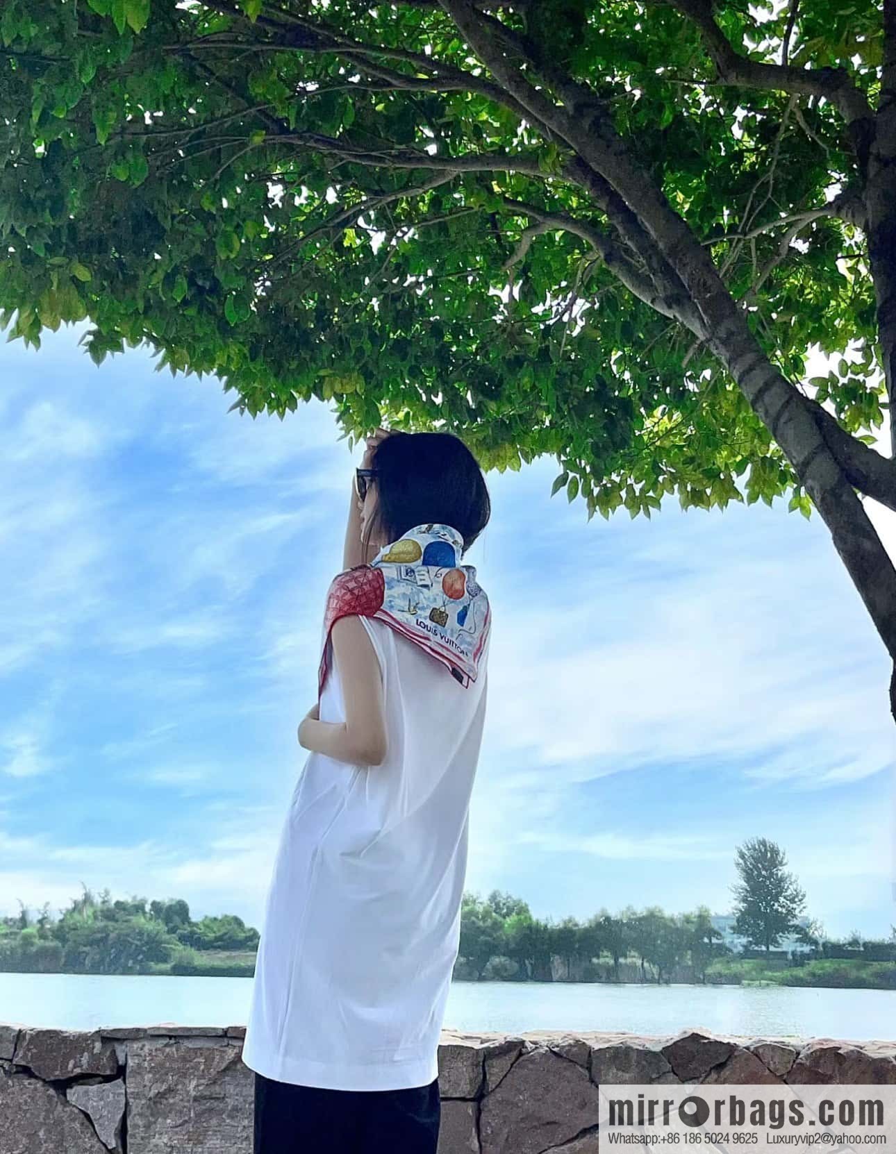 LV Up and Away Silk Scarf