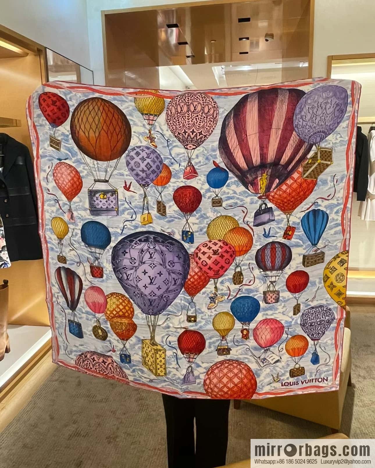 LV Up and Away Silk Scarf