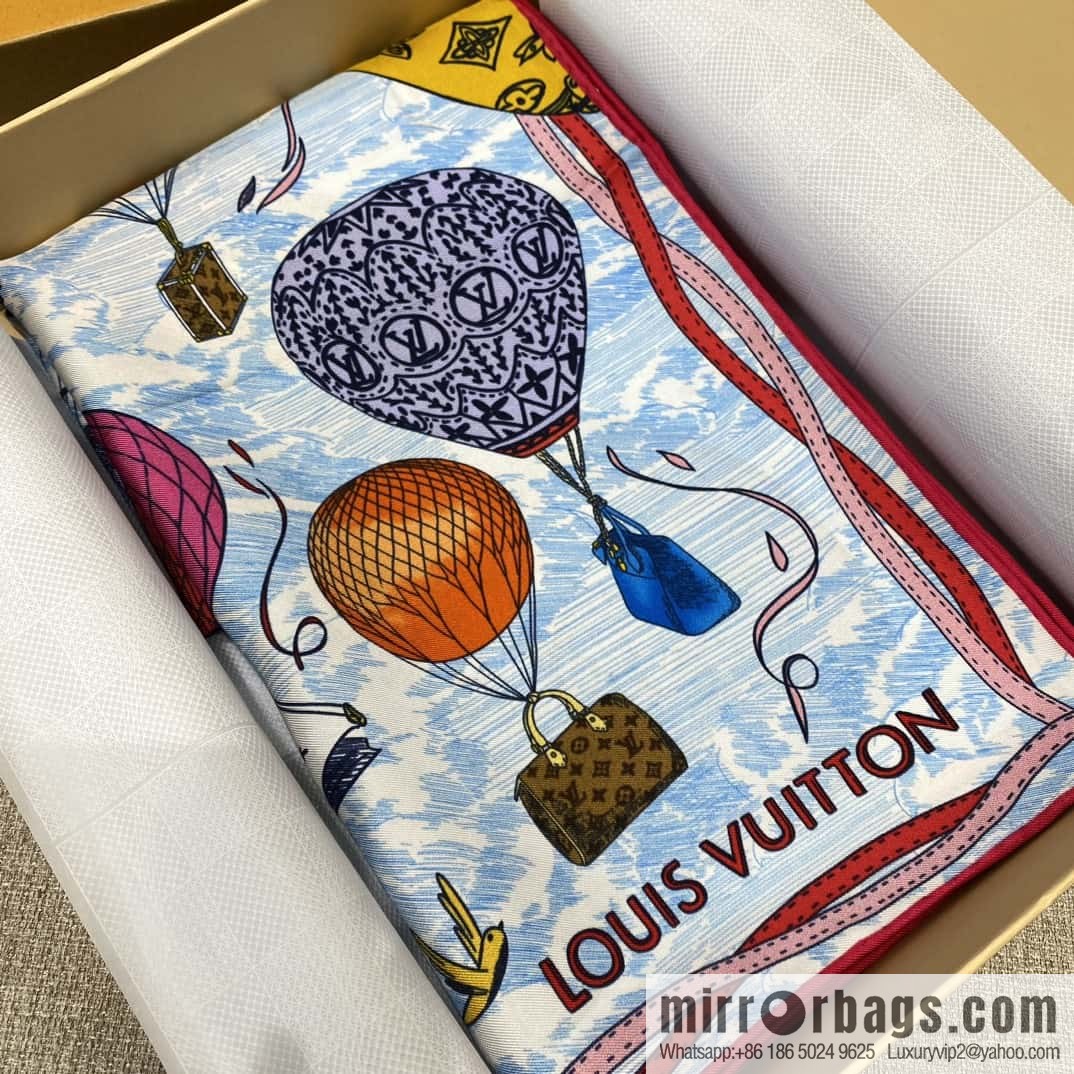 LV Up and Away Silk Scarf