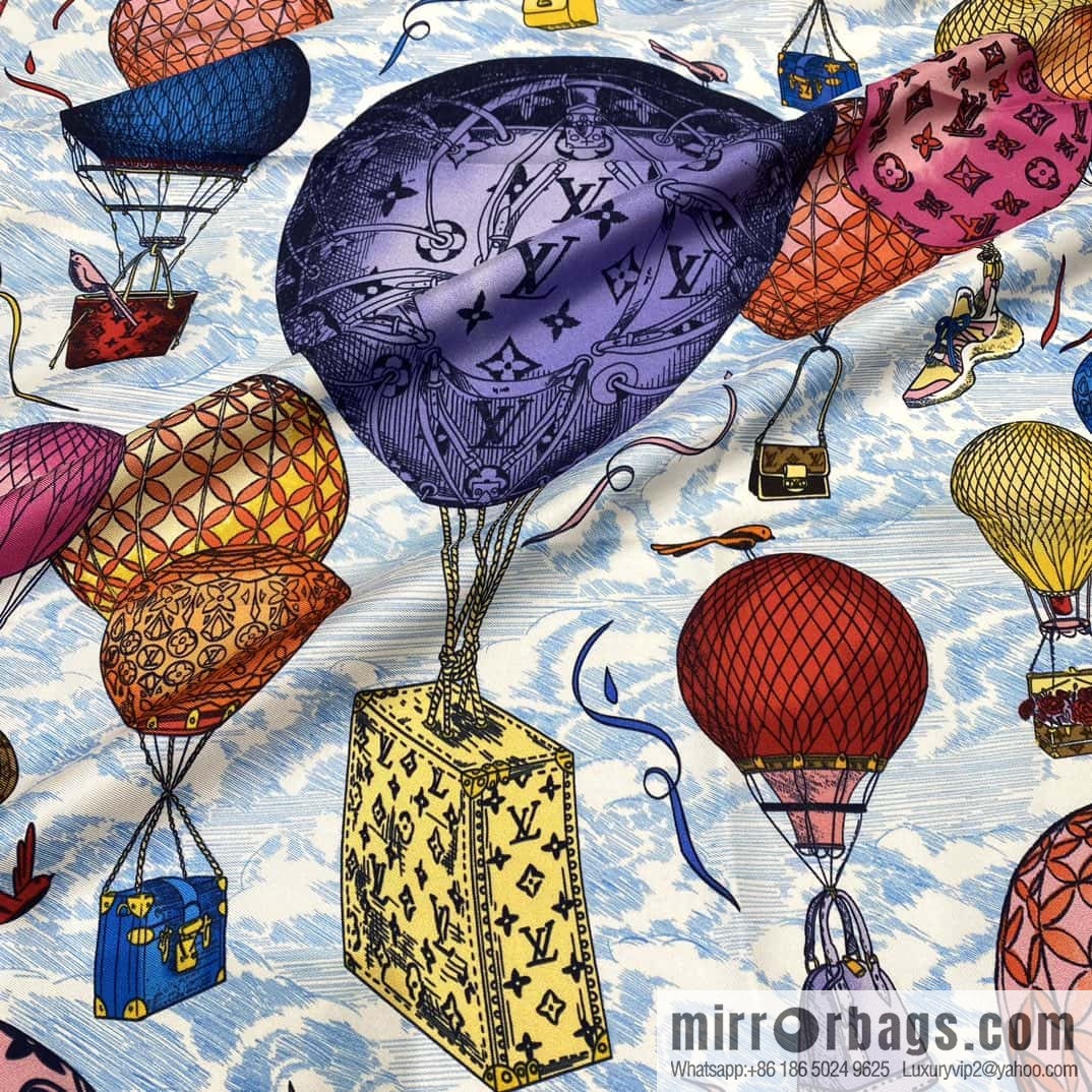 LV Up and Away Silk Scarf