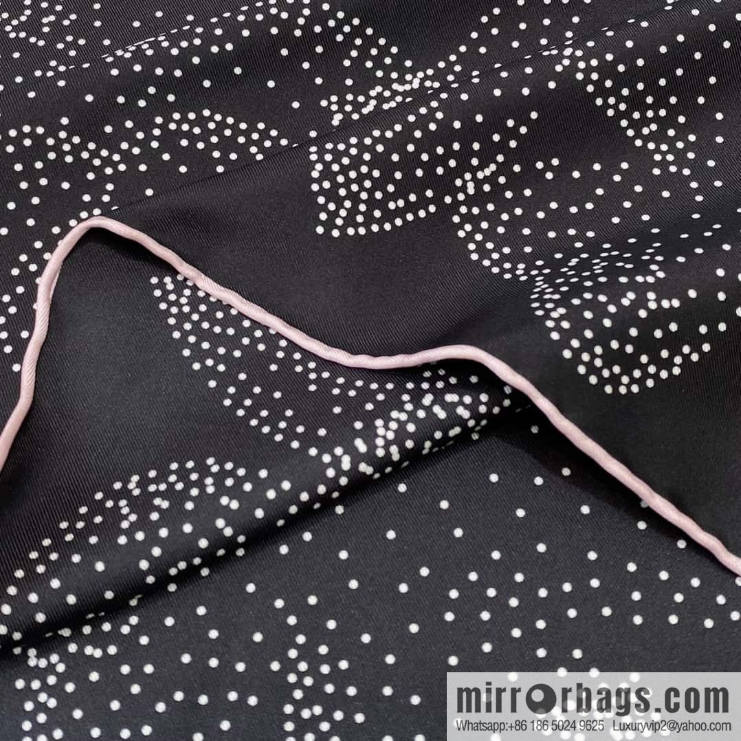 CHANEL Polka dot camellia square towel