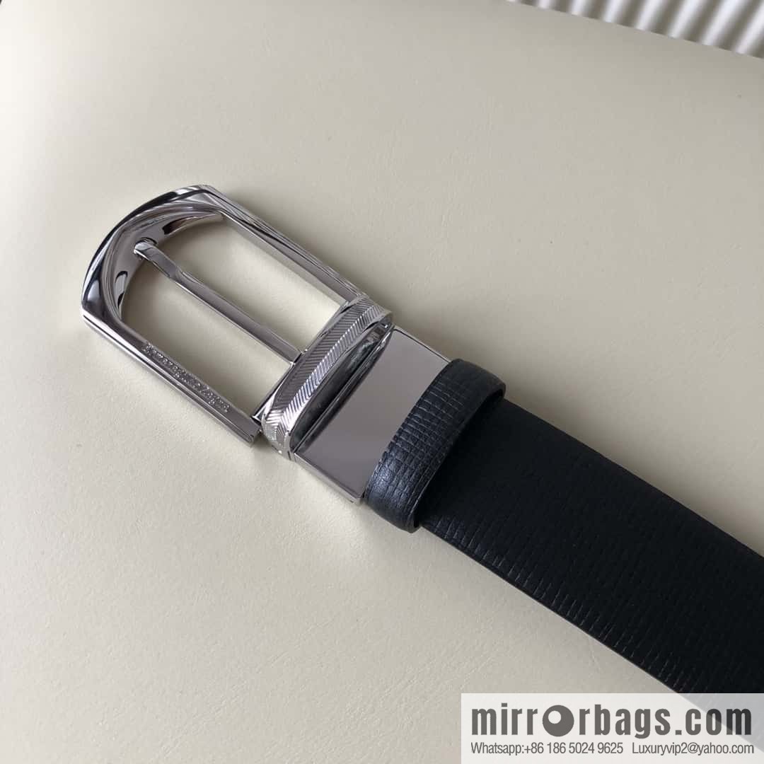 Ermengildo. Zein Zegna men's business leisure rotating pin buckle imported first layer cowhide belt