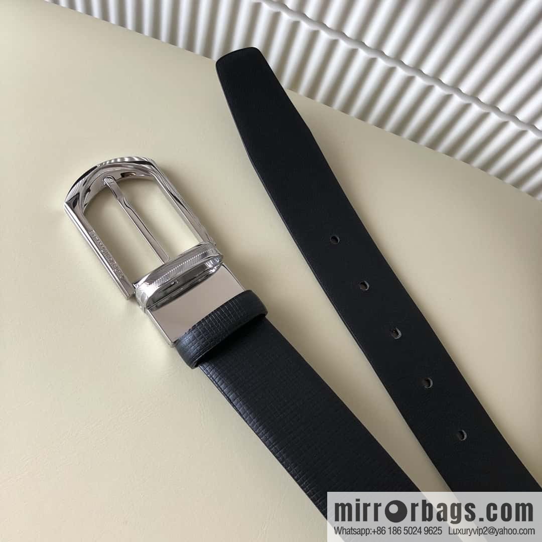 Ermengildo. Zein Zegna men's business leisure rotating pin buckle imported first layer cowhide belt