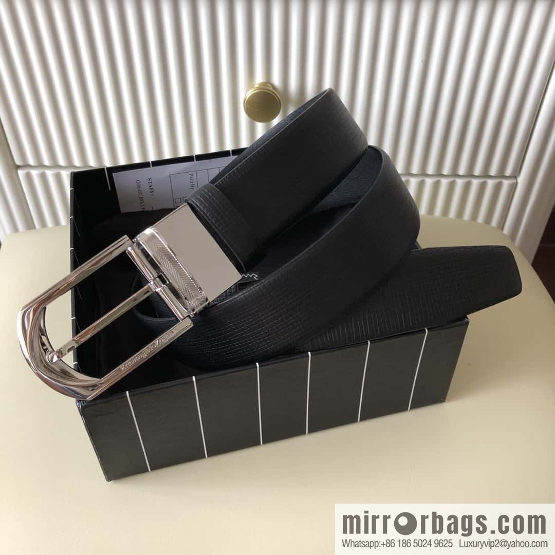 Ermengildo. Zein Zegna men's business leisure rotating pin buckle imported first layer cowhide belt