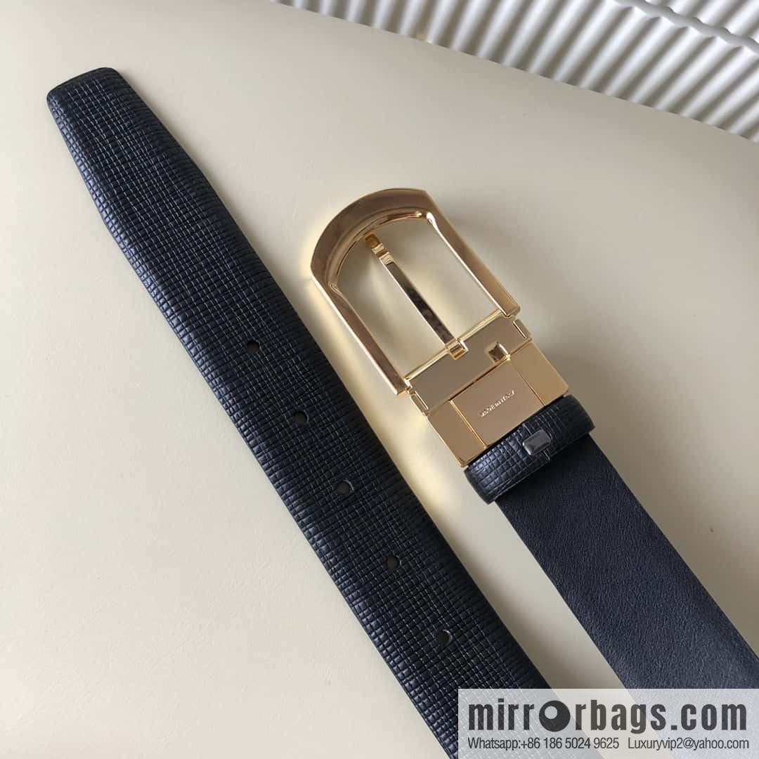 Ermengildo. Zein Zegna men's business leisure rotating pin buckle imported first layer cowhide belt
