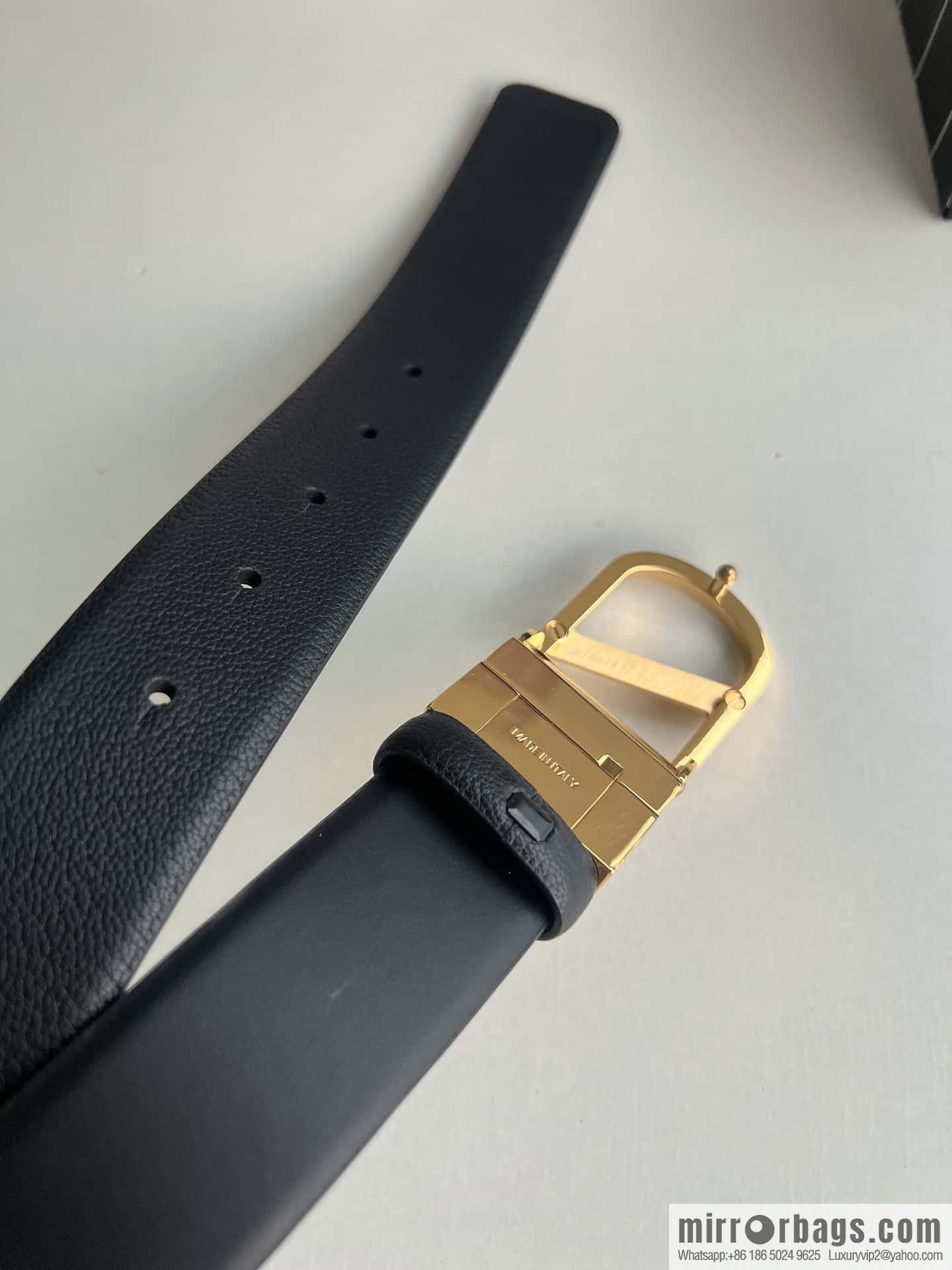 Z ZEGNA Zegna men's black first layer cowhide leather plate buckle belt 3.5cm