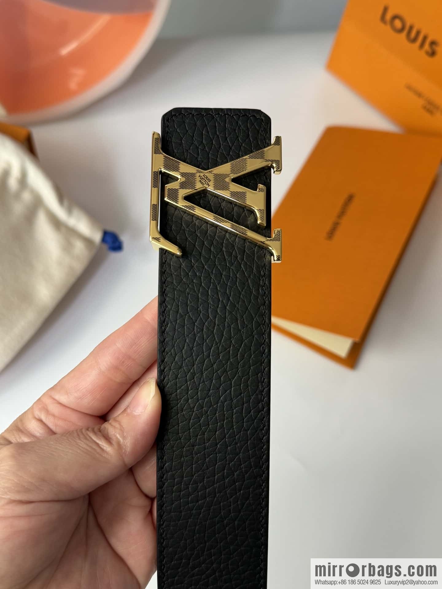 LV DamierLV Double Sided Belt 4.0mm m0458